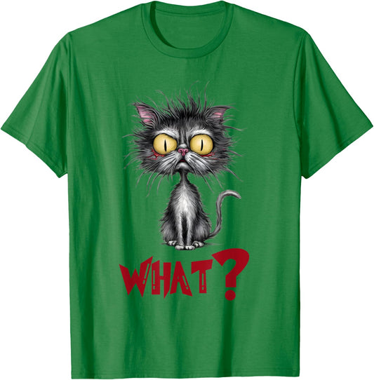 Cat What? Funny Cat Meme Women T-Shirt - T-Shirt | Irish Green