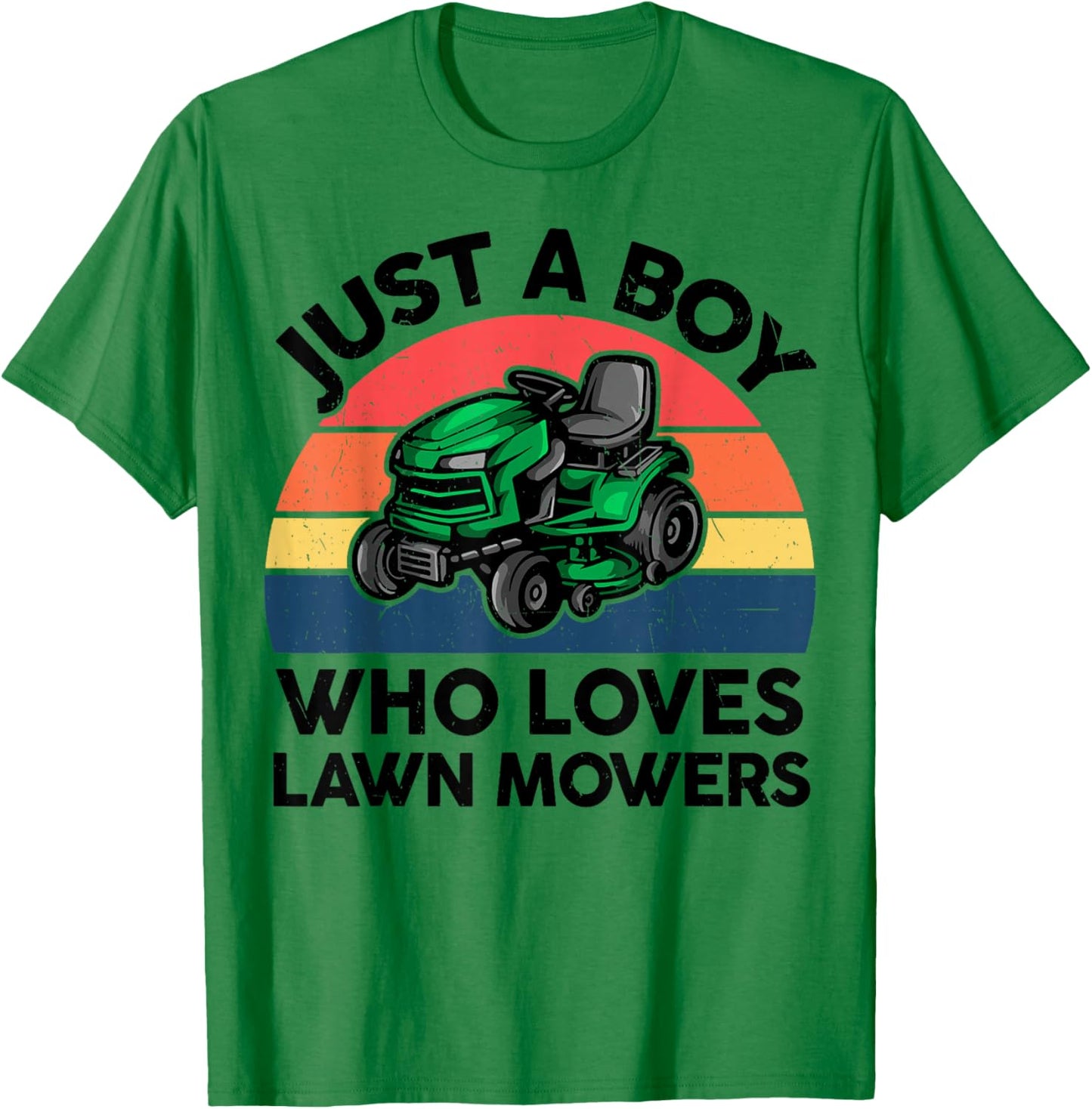 Kids Boy Who Love Lawn Mower T Shirt Toddler Funny Mowing T-Shirt - T-Shirt | Irish Green