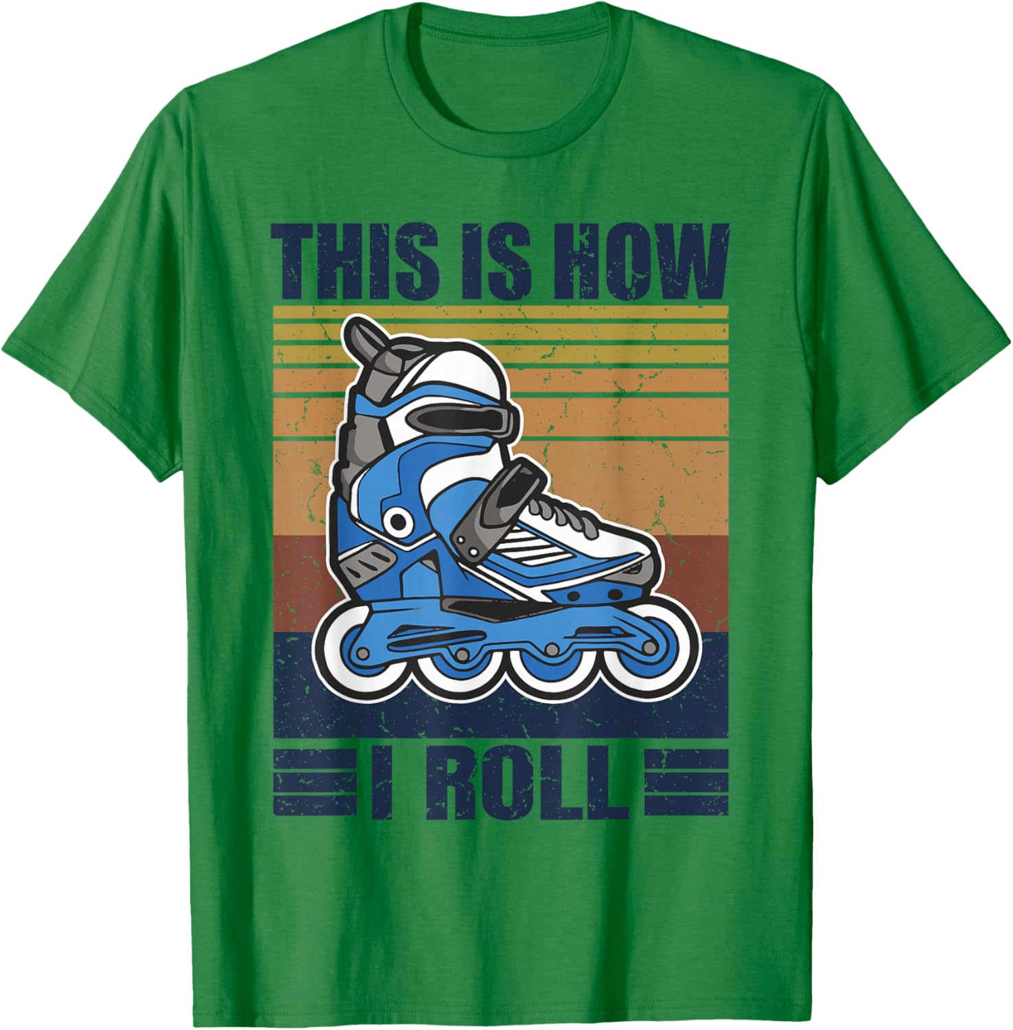 This Is How I Roll Inline Skates Retro T-Shirt - T-Shirt | Irish Green