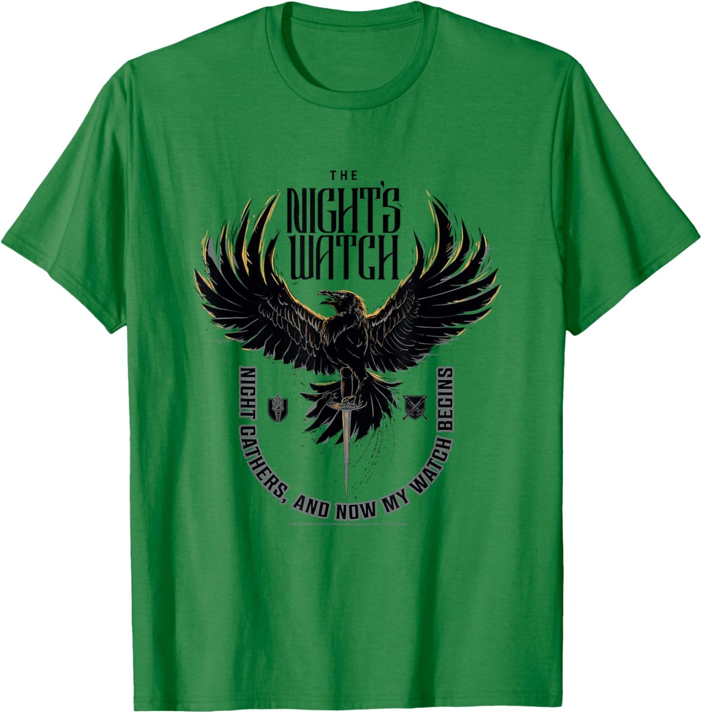 Game of Thrones The Night's Watch Crow T-Shirt - T-Shirt | Irish Green