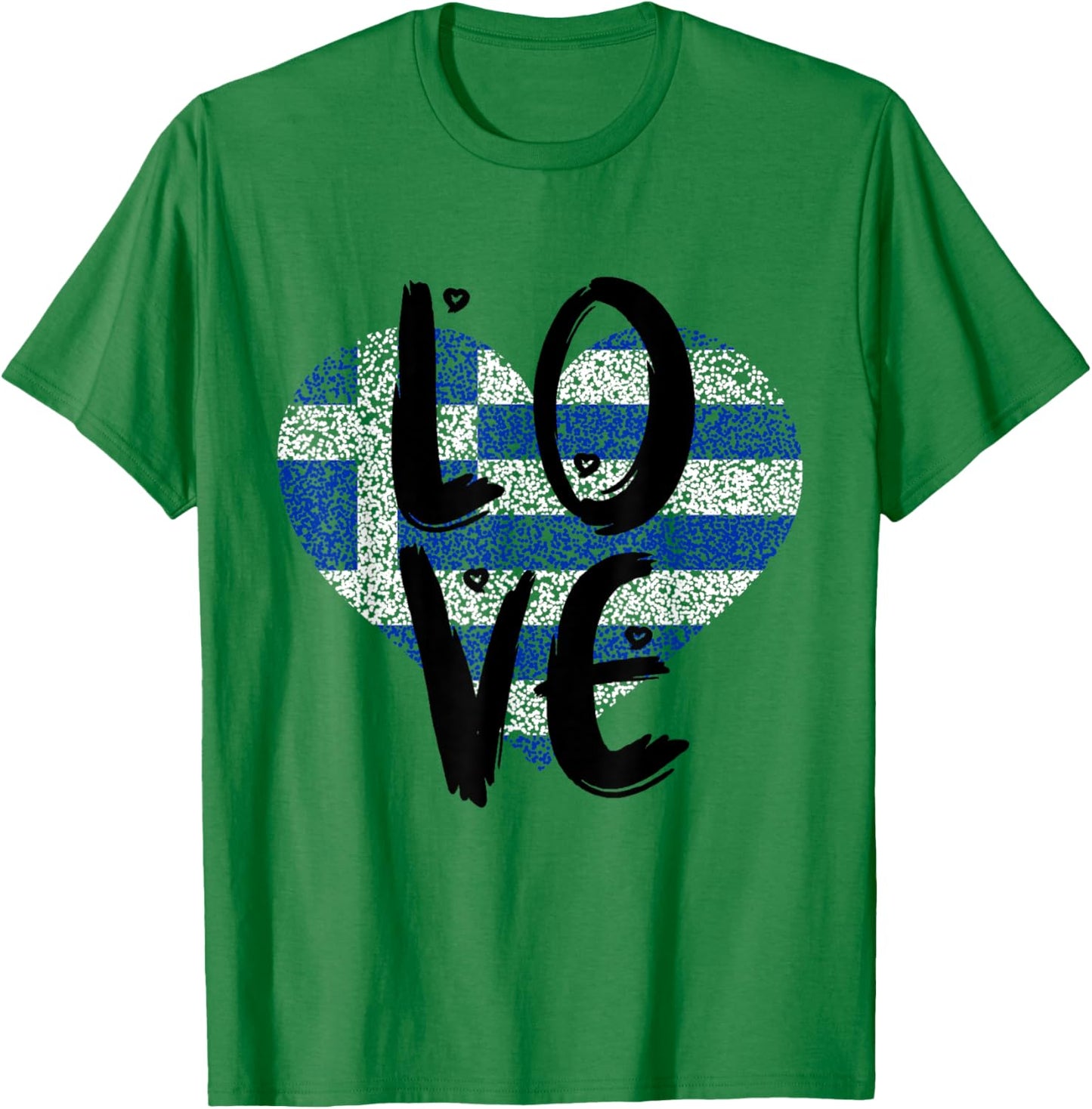 Greece Flag Greek Hellenic Pride Heart T-Shirt - T-Shirt | Irish Green