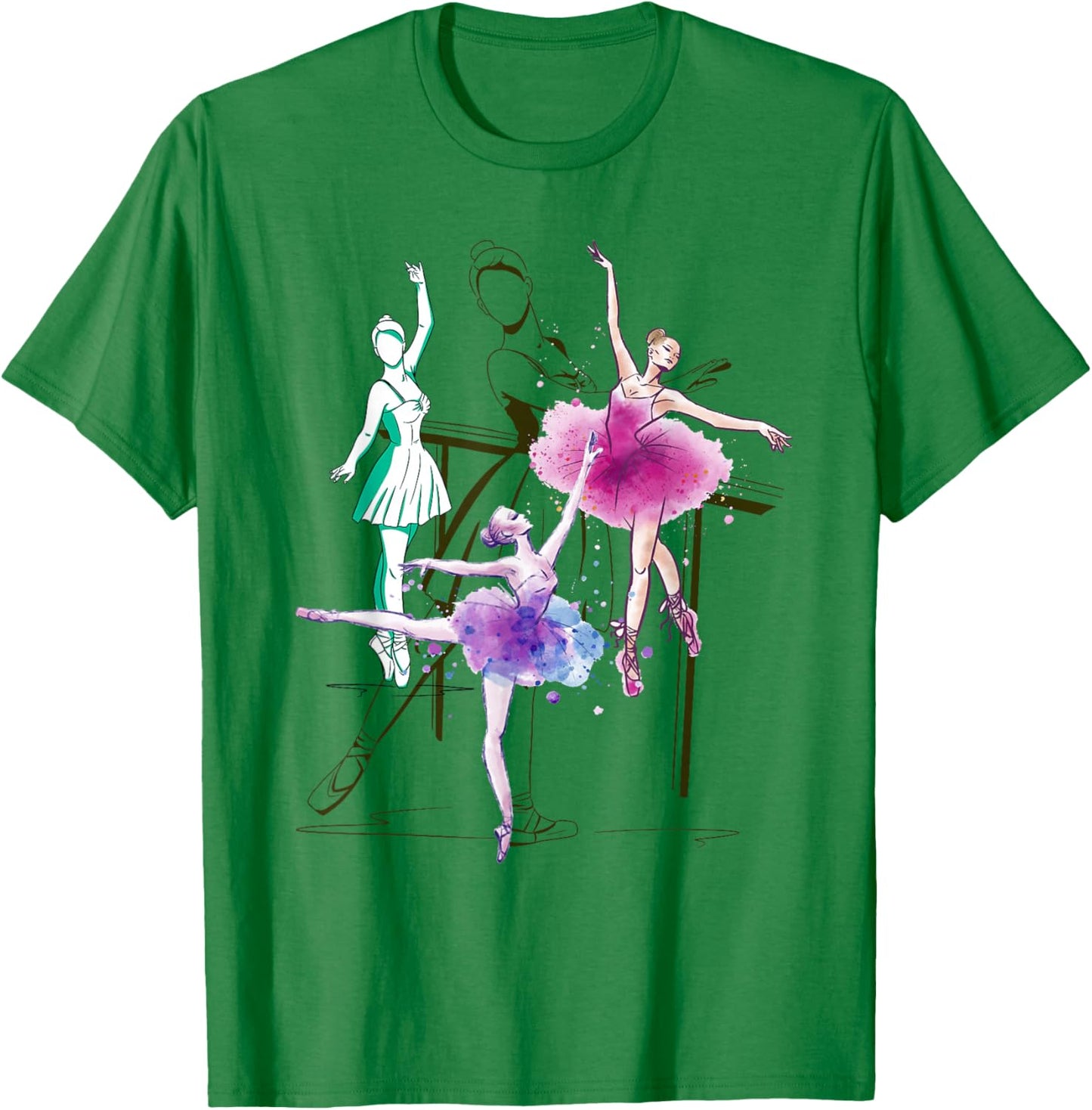 En Pointe Dancer Girls Women Ballerina Dance Ballet T-Shirt - T-Shirt | Irish Green