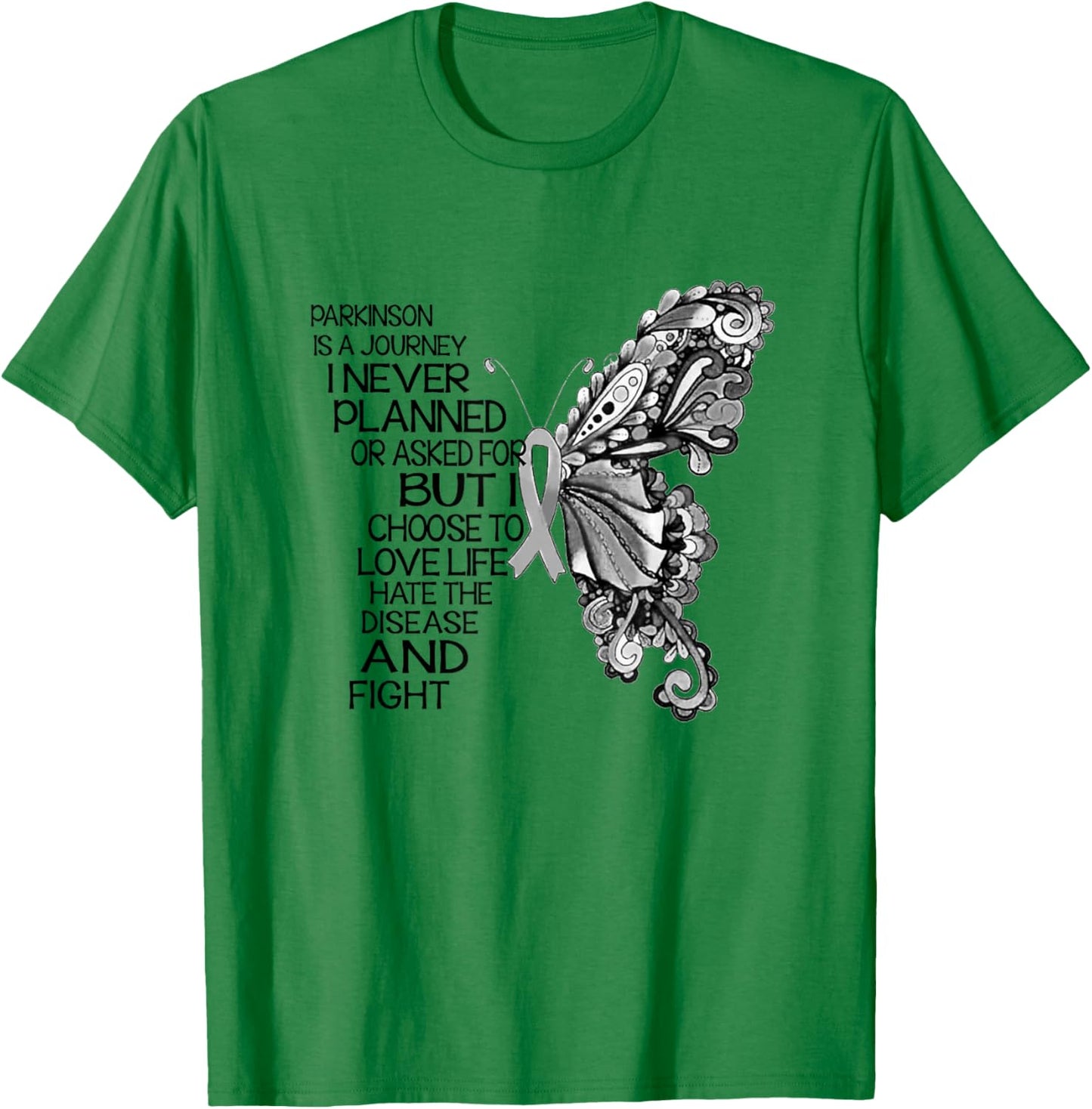 Parkinson Is A Journey I Never Planned Parkinson Patient T-Shirt - T-Shirt | Irish Green