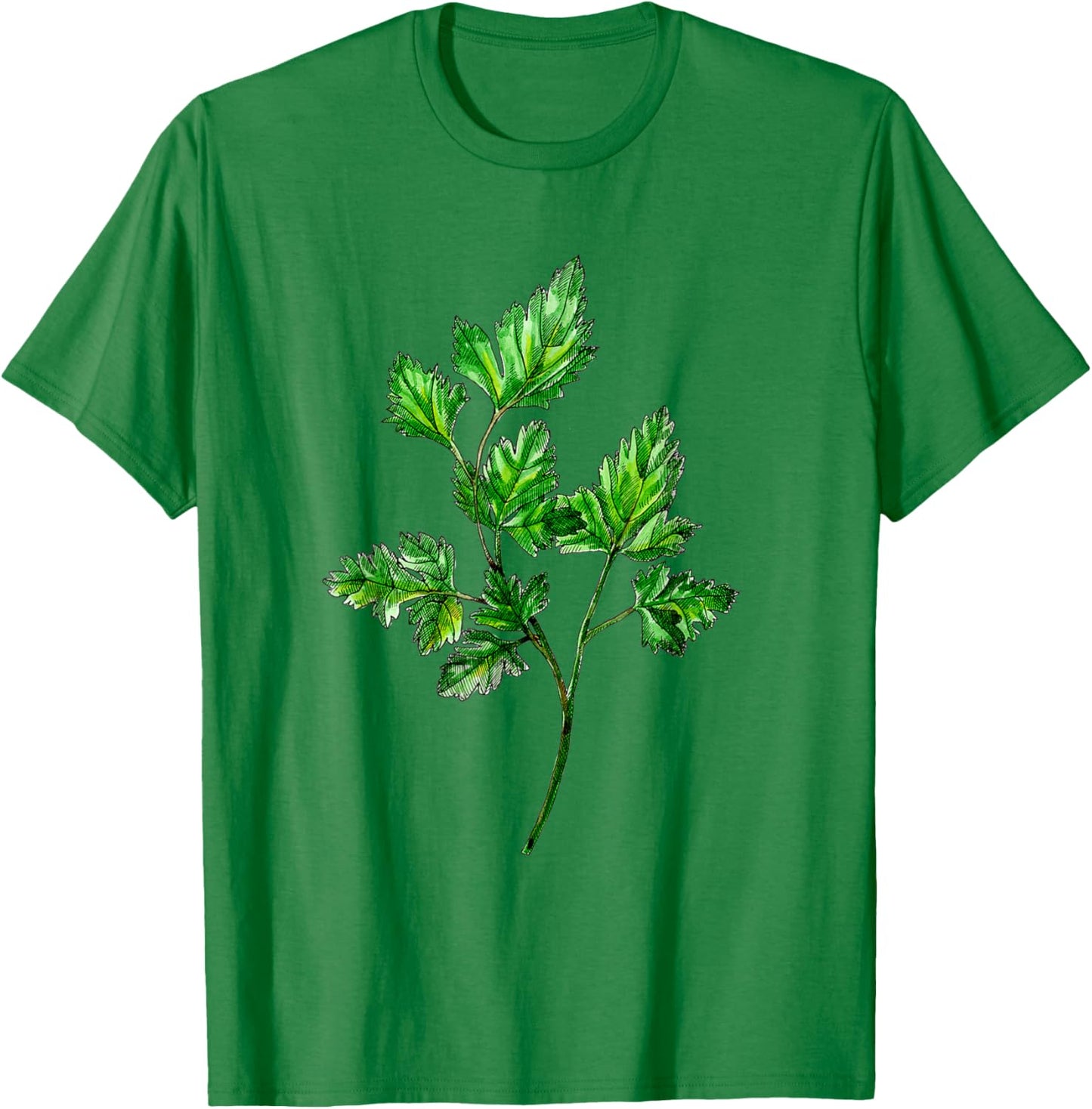 Parsley Watercolor Illustration T-Shirt - T-Shirt | Irish Green