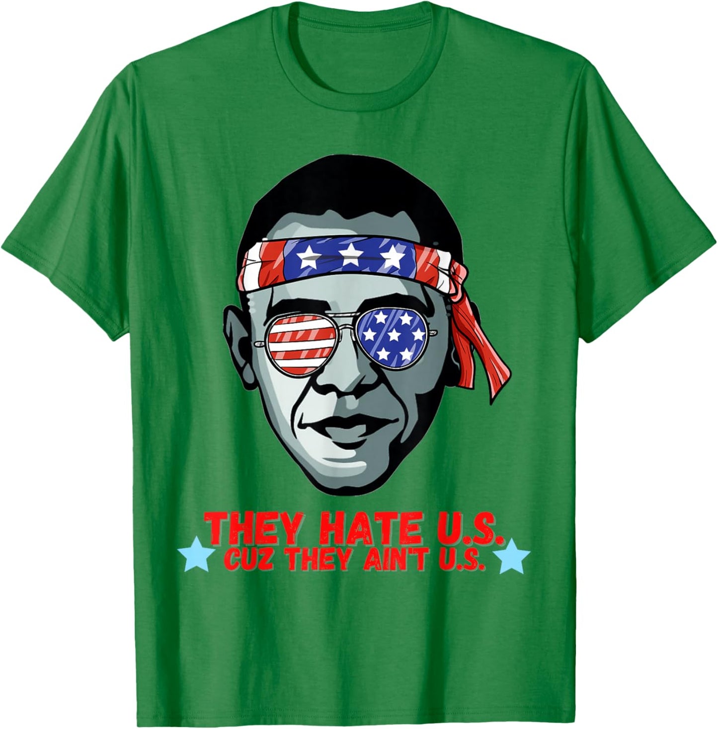 Funny Obama 4th of July Shirt for Adults Men Women T-Shirt - T-Shirt | Irish Green