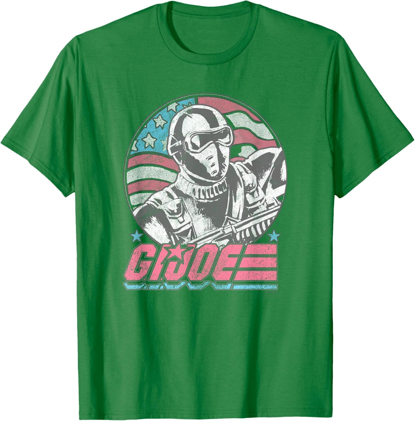 G.I. Joe Fourth of July Snake Eyes Circle Portrait T-Shirt - T-Shirt | Irish Green