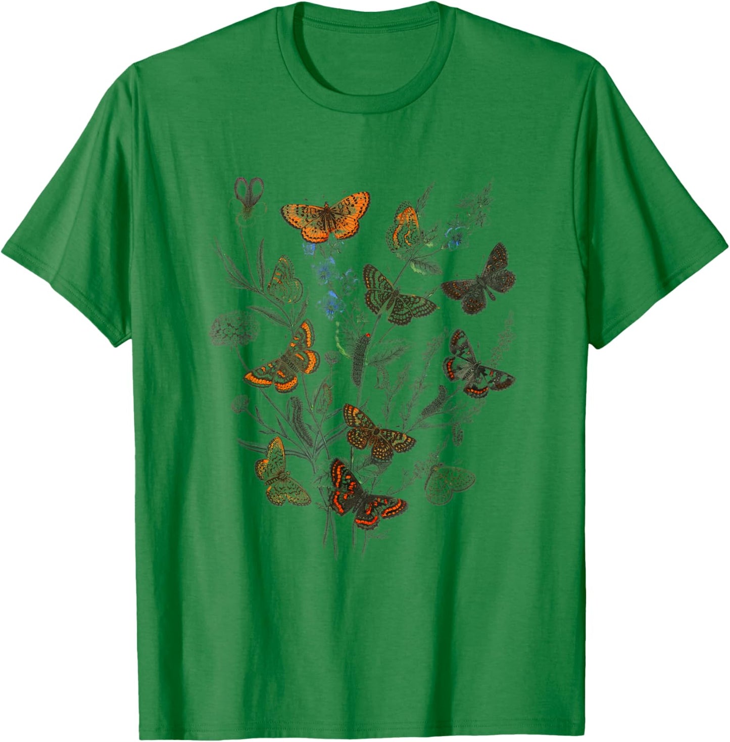 Cute Butterflies Floral Graphic Butterfly Tree T-Shirt - T-Shirt | Irish Green