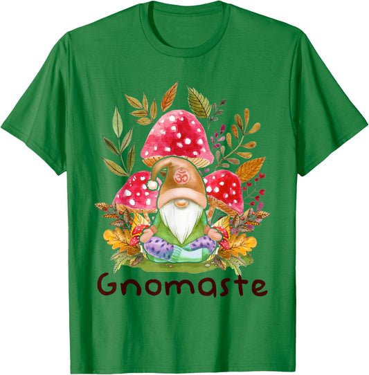 Cute Gnomaste Yoga Gnome Namaste Meditation Zen T-Shirt - T-Shirt | Irish Green