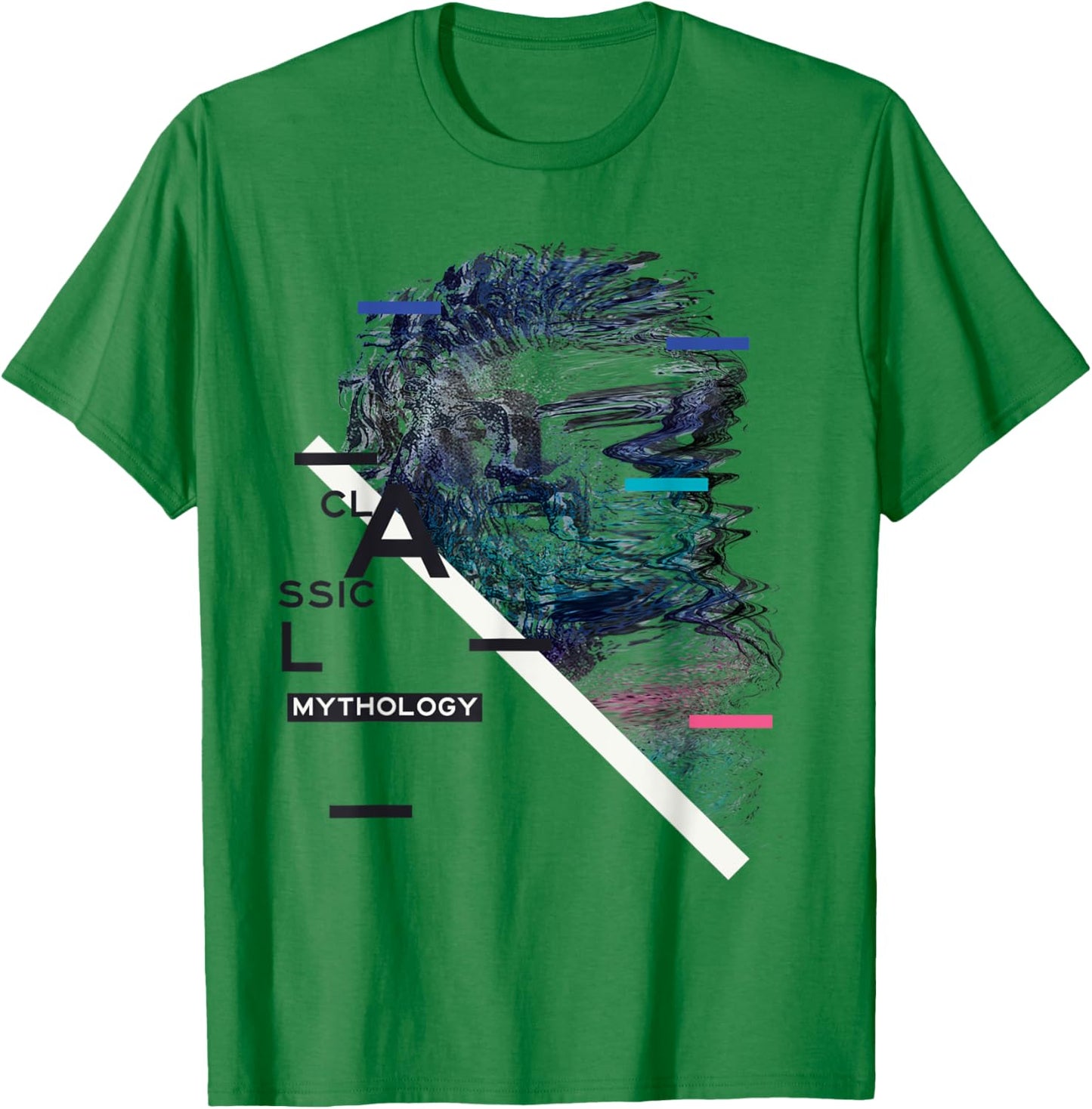 Vaporwave Aesthetic Retro 80s 90s Statue Japanese Glitch Art T-Shirt - T-Shirt | Irish Green