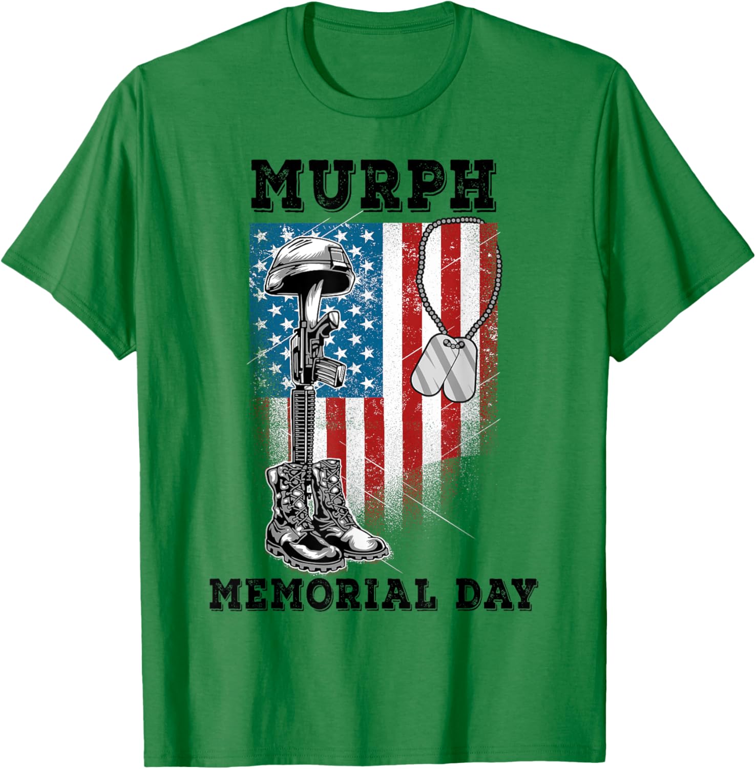 Murph 2021 Workout Challenge American Memorial Day Murph T-Shirt - T-Shirt | Irish Green