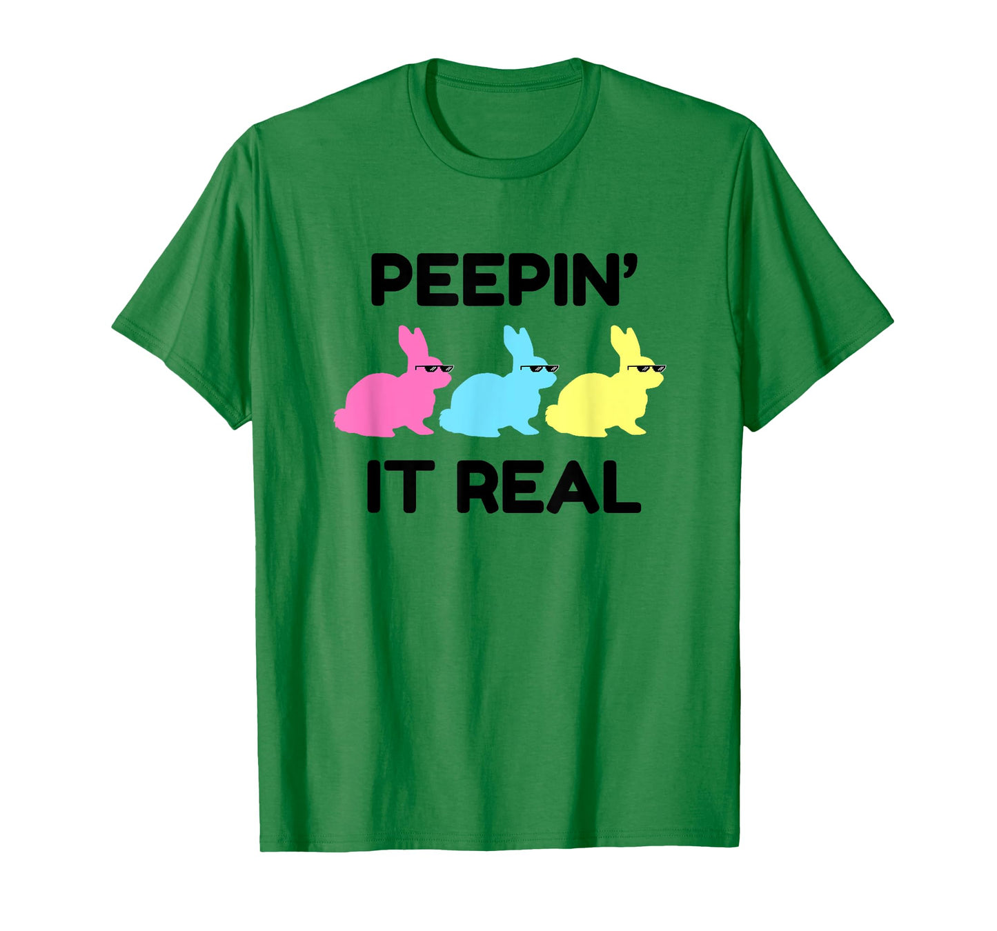 Peepin' It Real Happy Easter Bunnies Lover Friends Matching T-Shirt