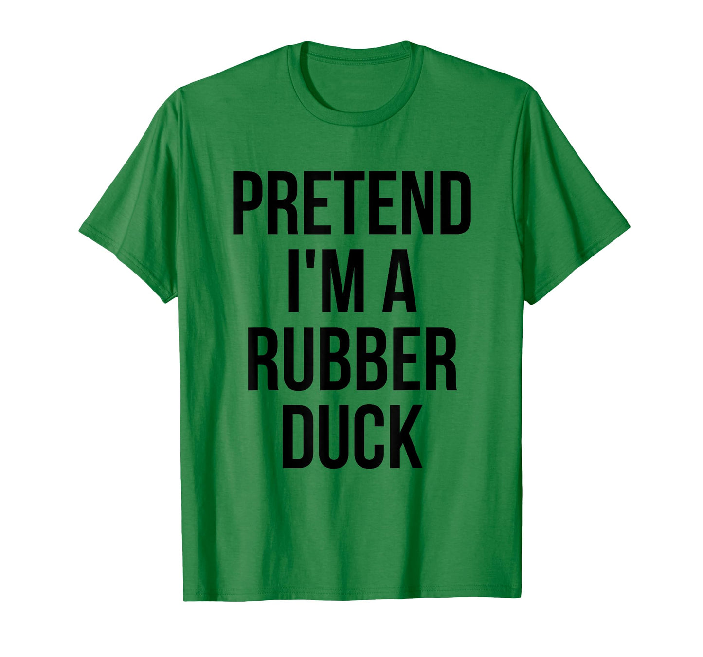 Pretend I'm a Rubber Duck Adult Costume Halloween Yellow T-Shirt