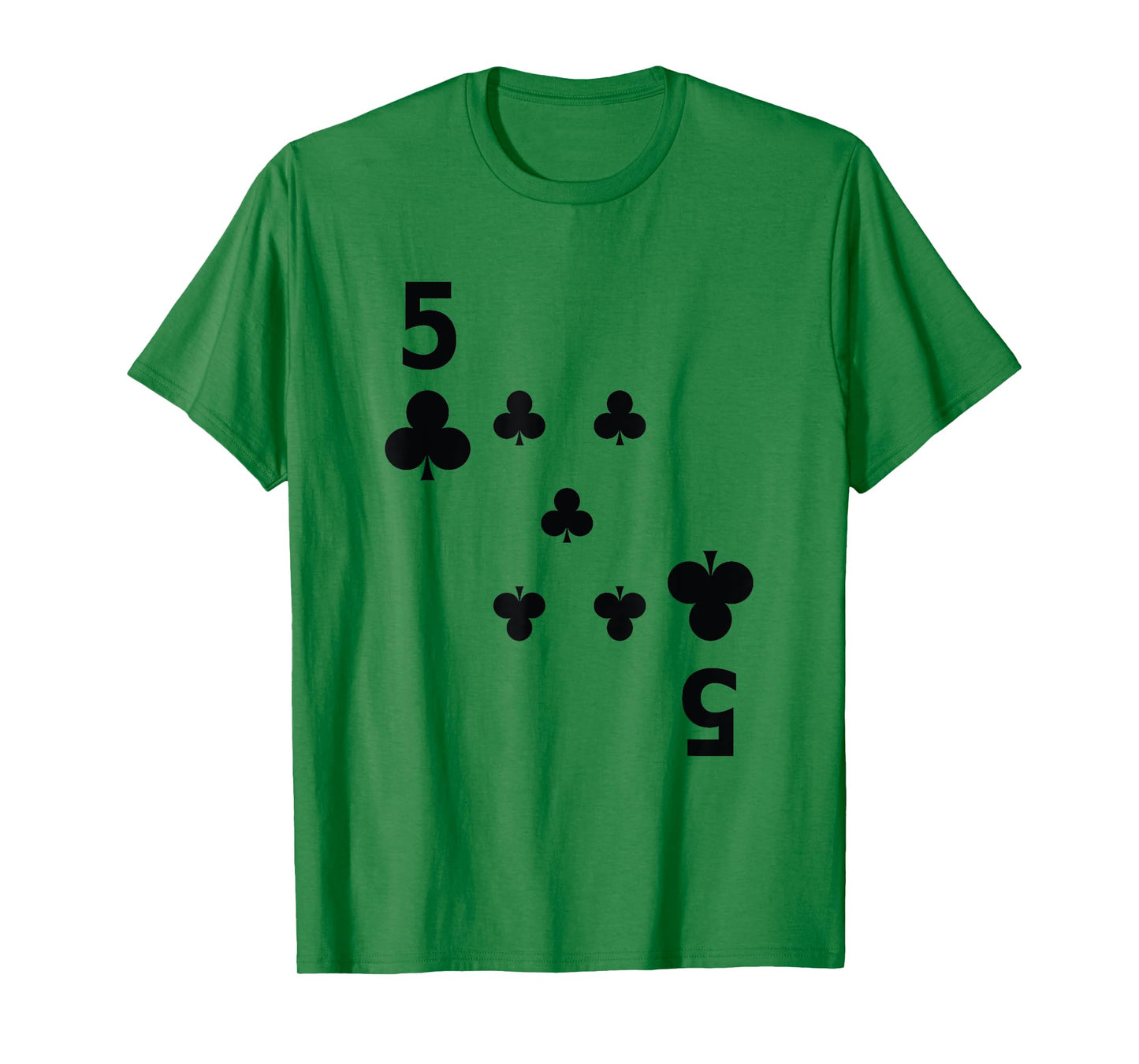 Five of Clubs 5 Tshirt poker playing card costume tee shirt T-Shirt