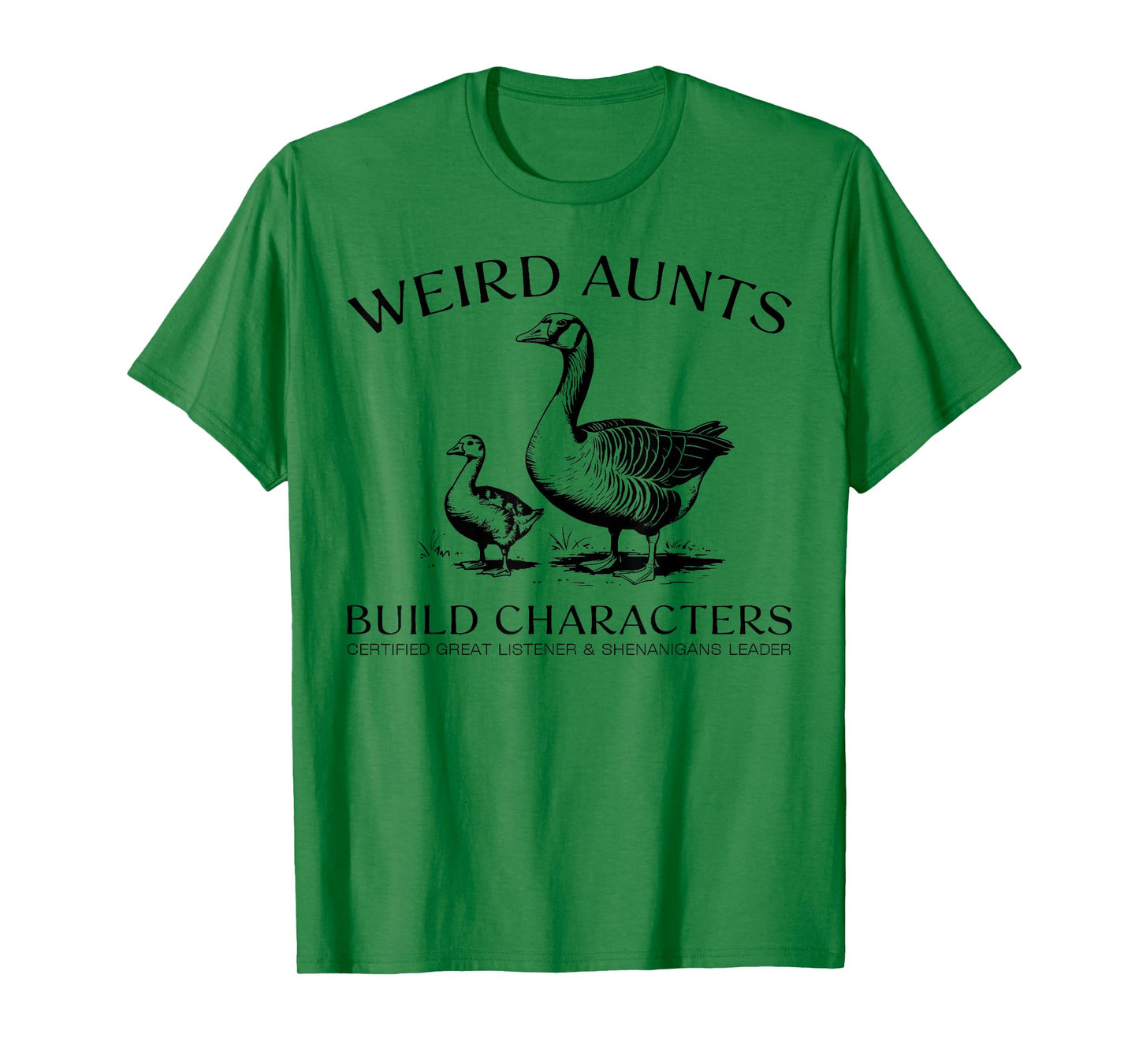 Weird Aunt Builds Character Vintage Silly Goose Aunt Quote T-Shirt
