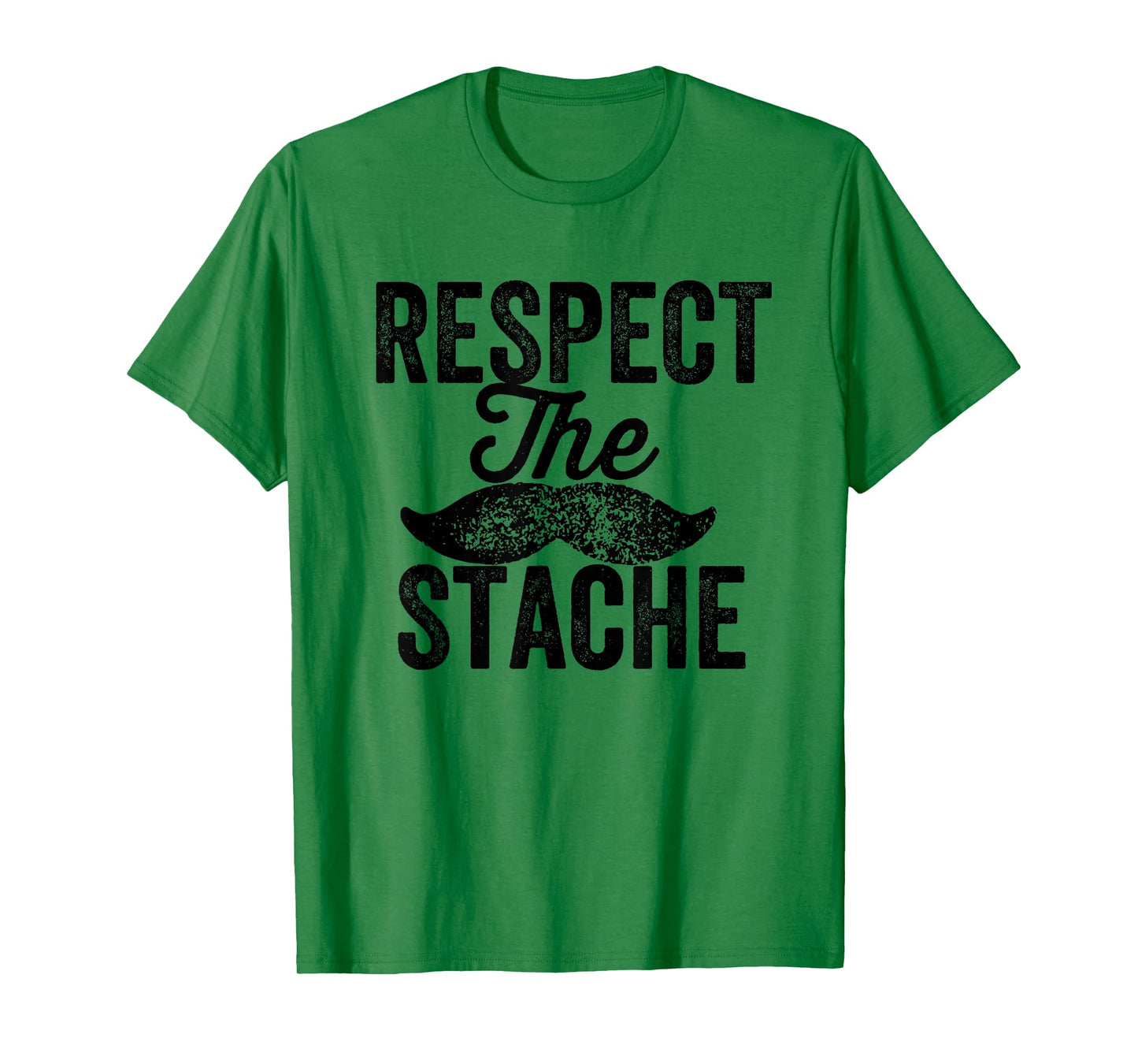 Respect the Stache Funny Mustache Vintage Retro T-Shirt