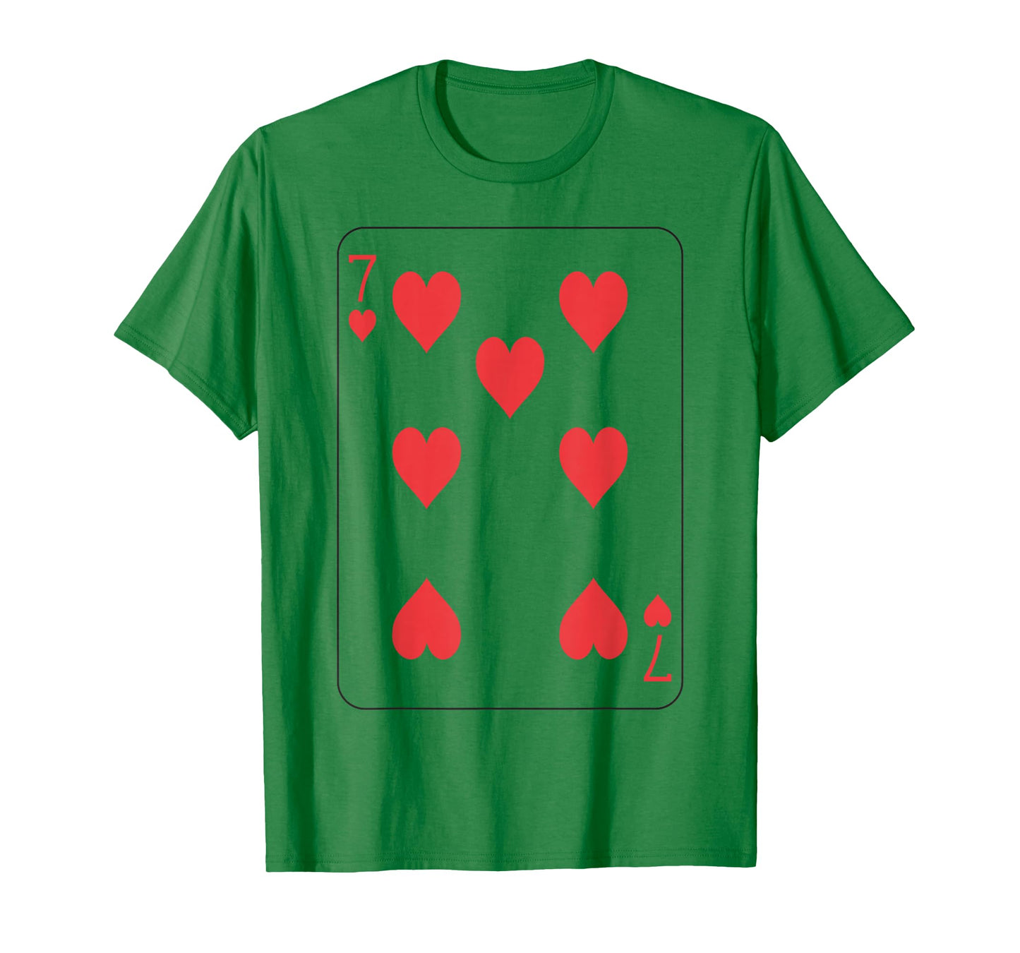 Seven of Hearts | Deck of Cards Front and Back Group Costume T-Shirt