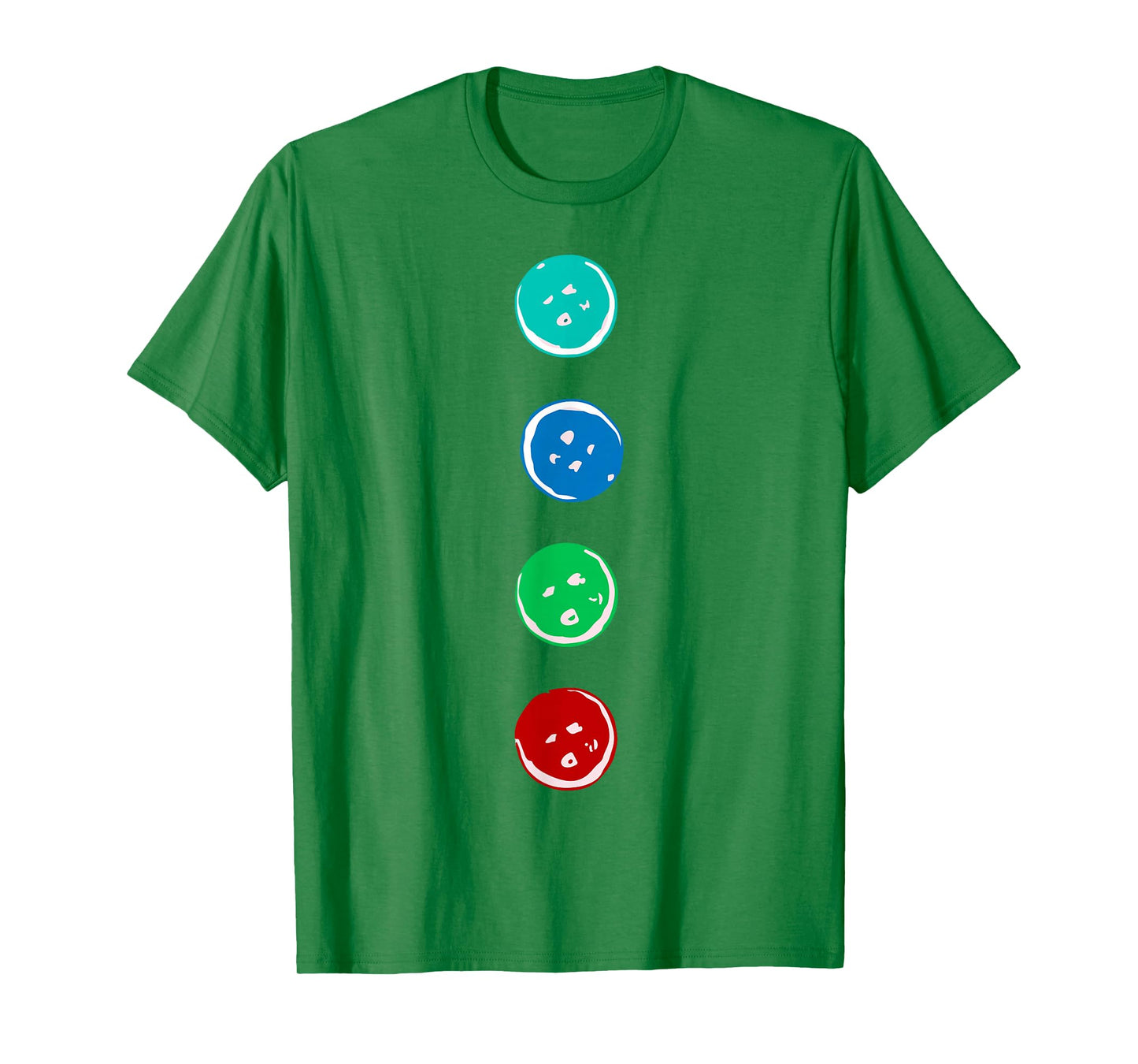 Four Groovy Buttons Blue Cat Funny Halloween Costume T-Shirt