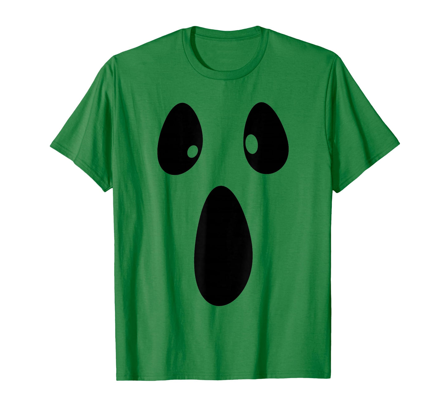 Ghost Silly Face Spooky Halloween Ghoul Face Easy Costume T-Shirt