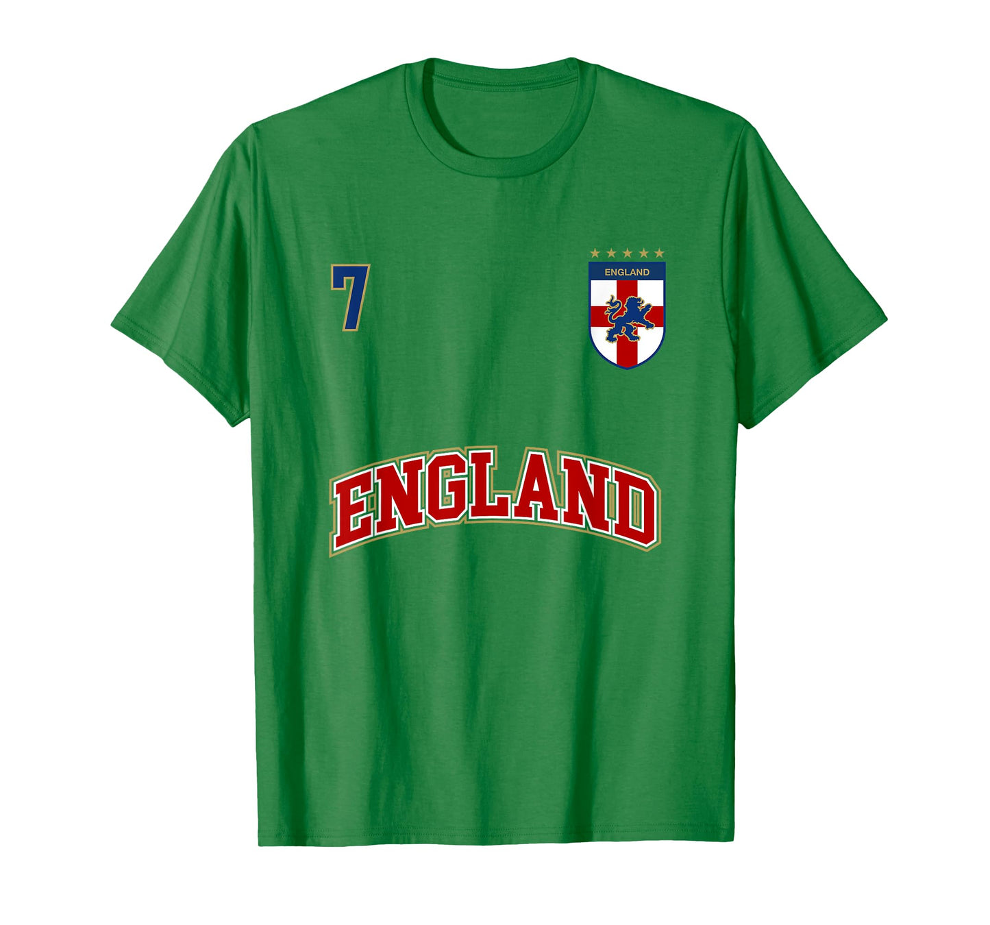 England Football Team Shirt Number 7 + BACK English Flag T-Shirt