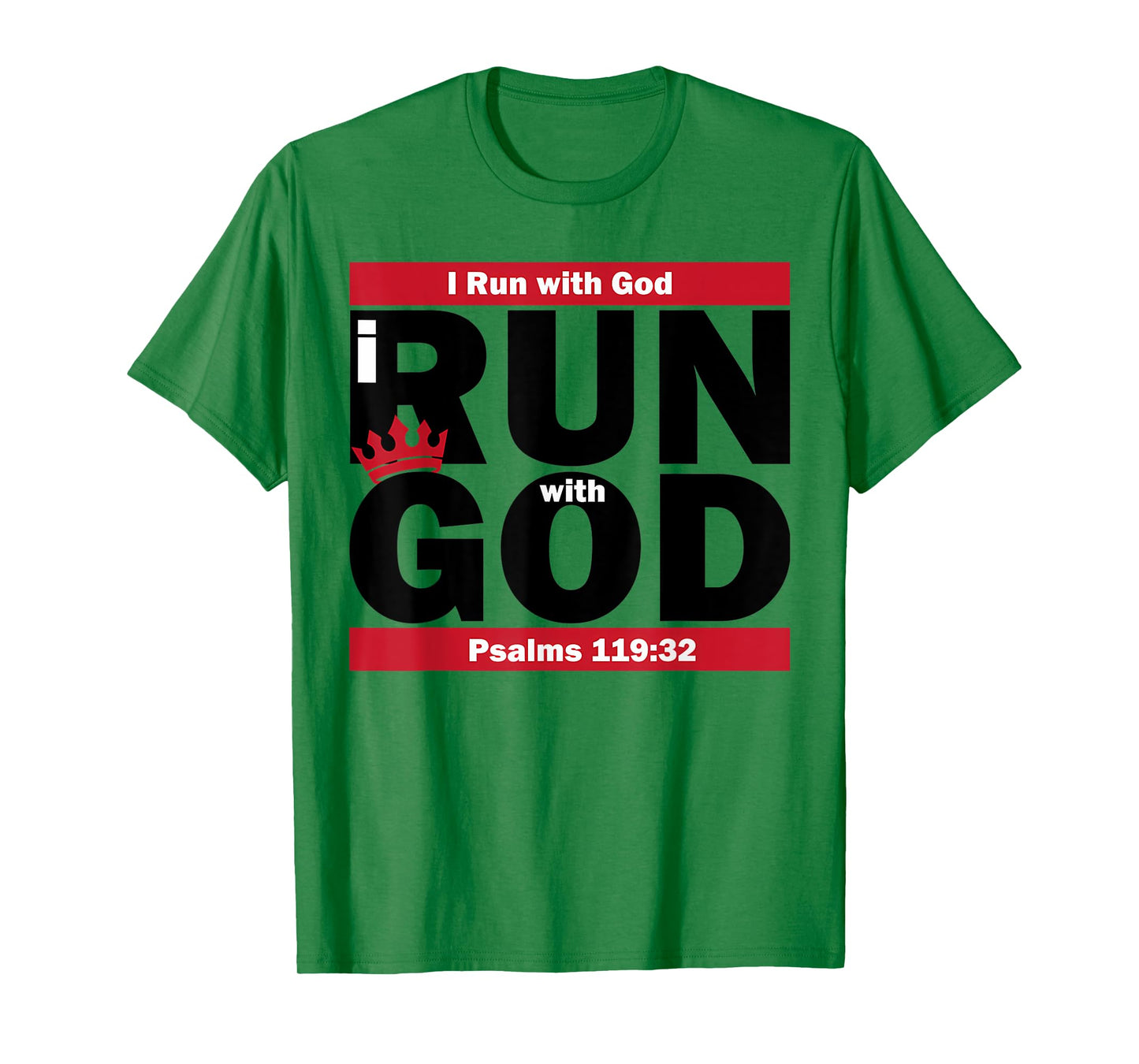 Funny I Run With God Shirt Jesus Christian Workout Running T-Shirt