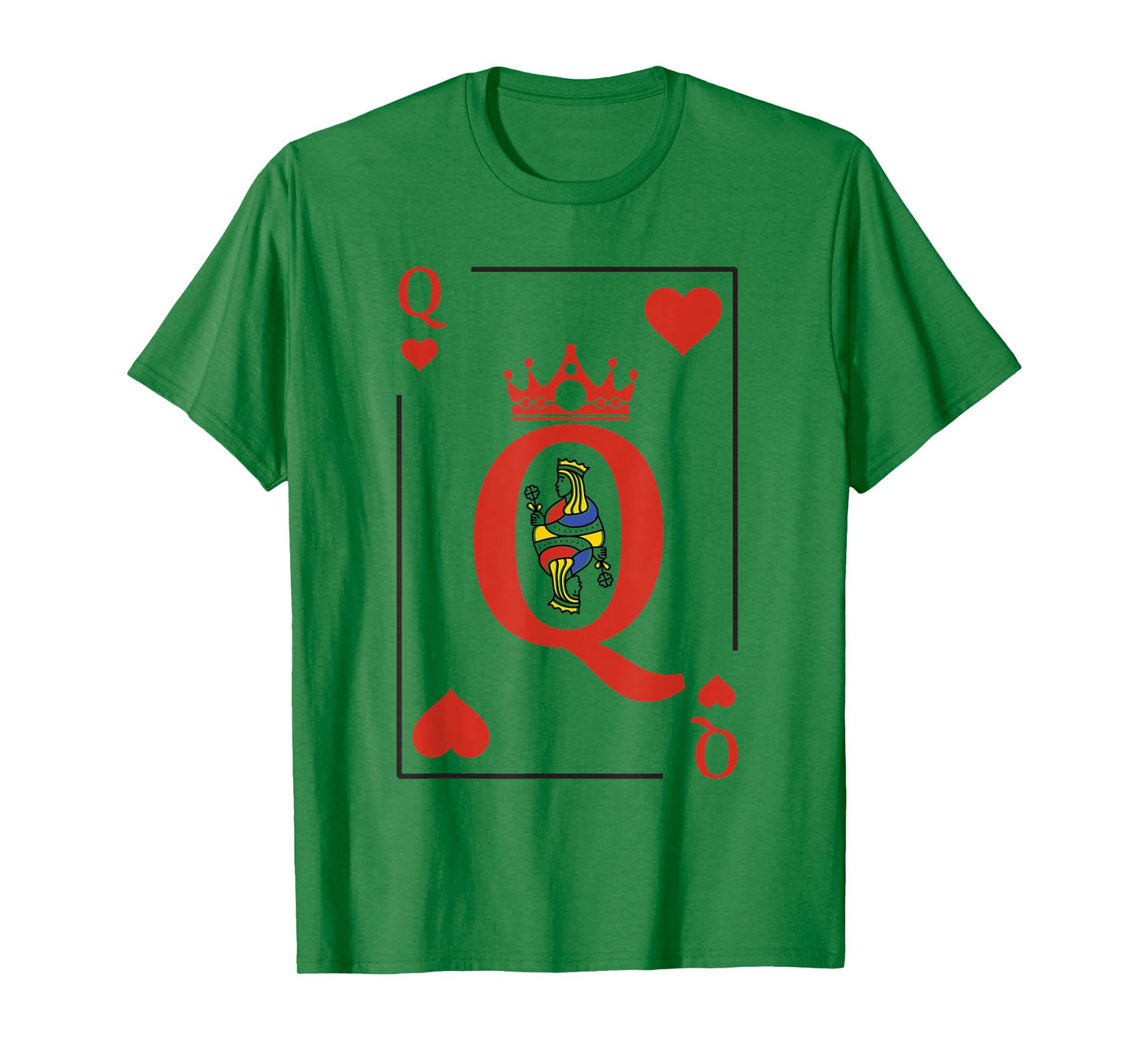 Queen Of Heart Playing Card Poker Halloween Costume Matching T-Shirt