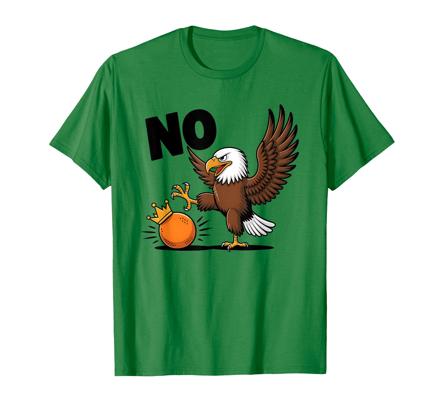 Orange Kicking No Kings In America Eagle T-Shirt