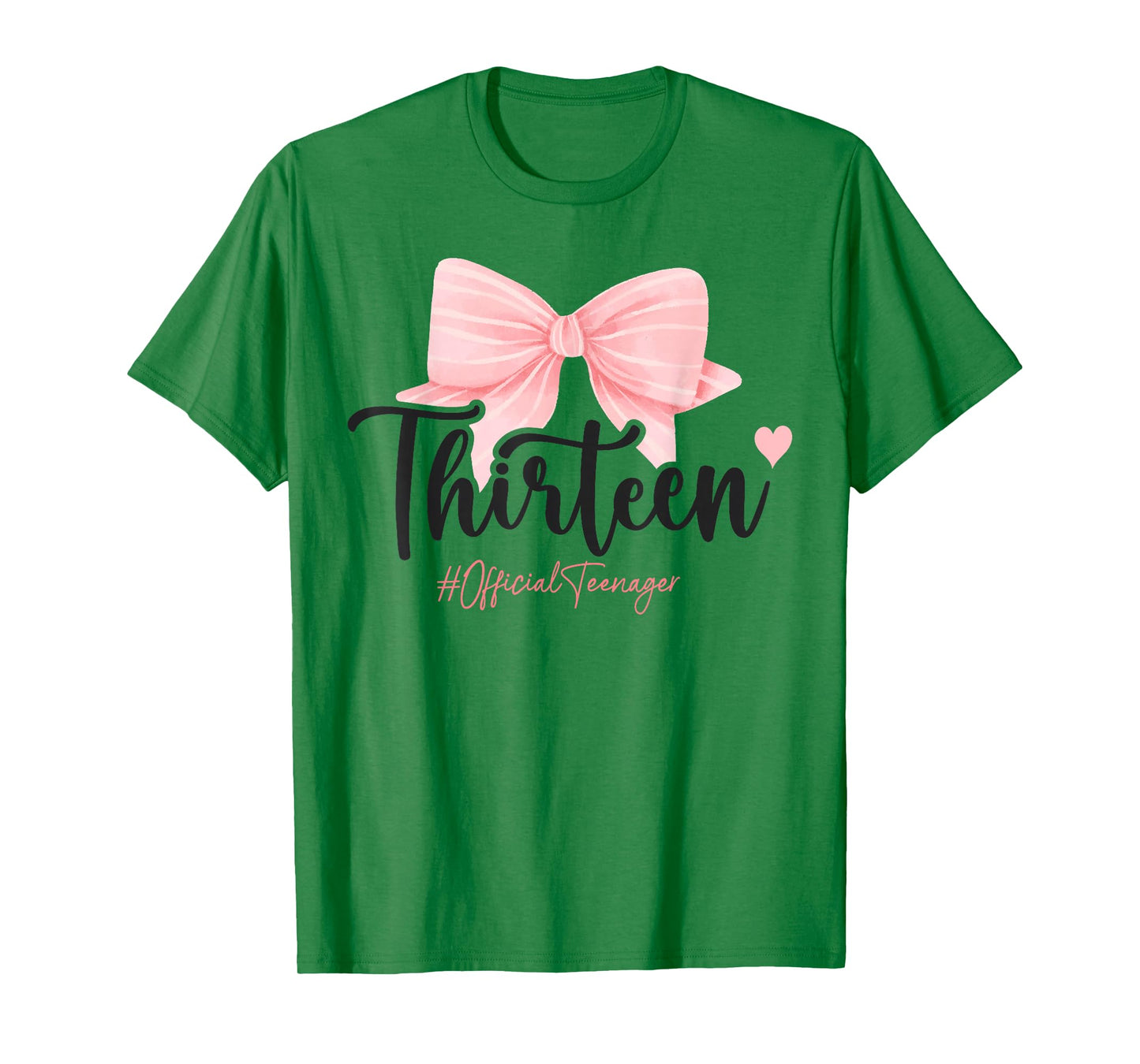 13th Birthday Coquette Bow Pink 13 Year Old Birthday Girl T-Shirt