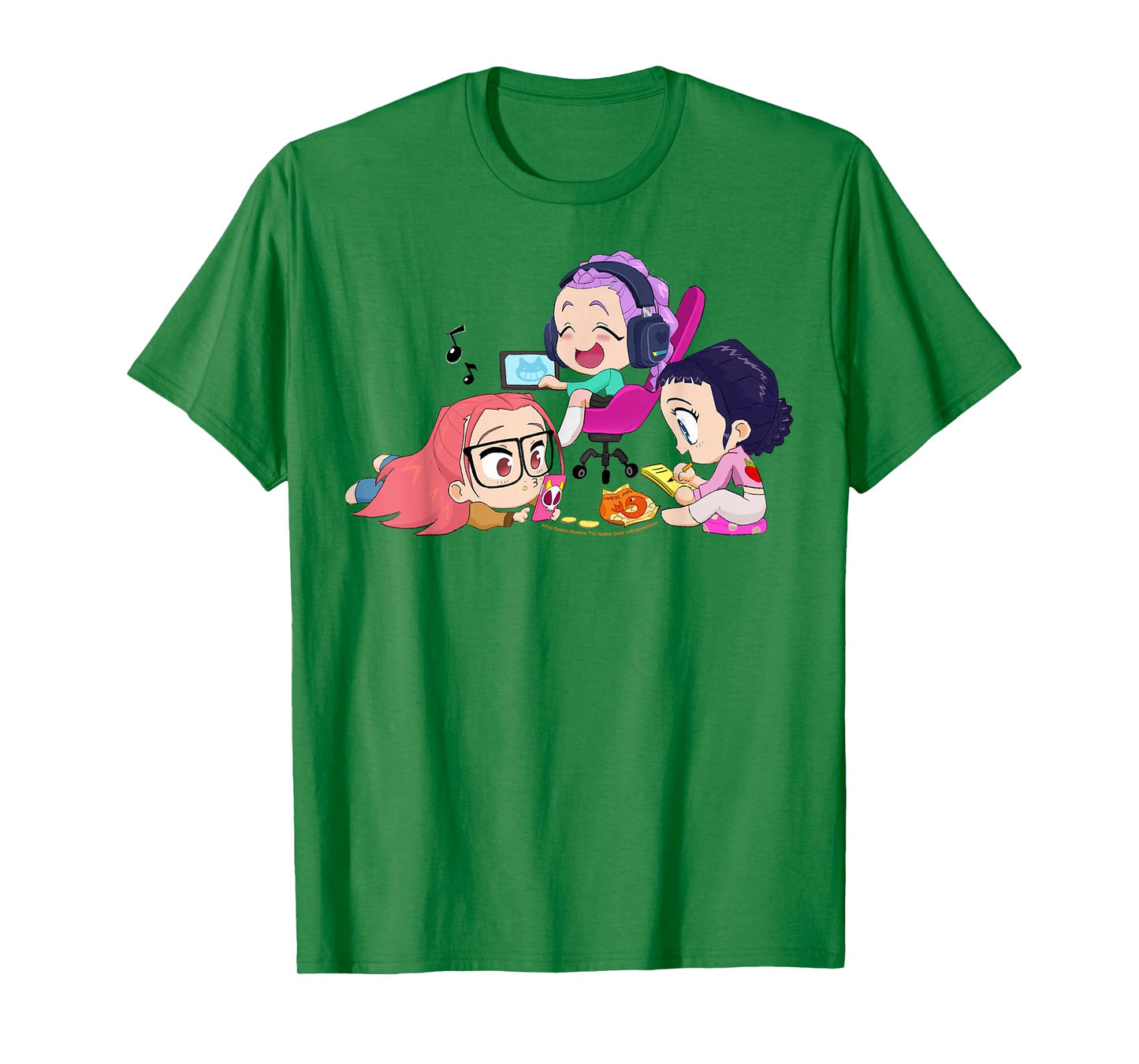 Kpop Demon Hunters Halloween Chibi Huntrix Chillin' at Home T-Shirt