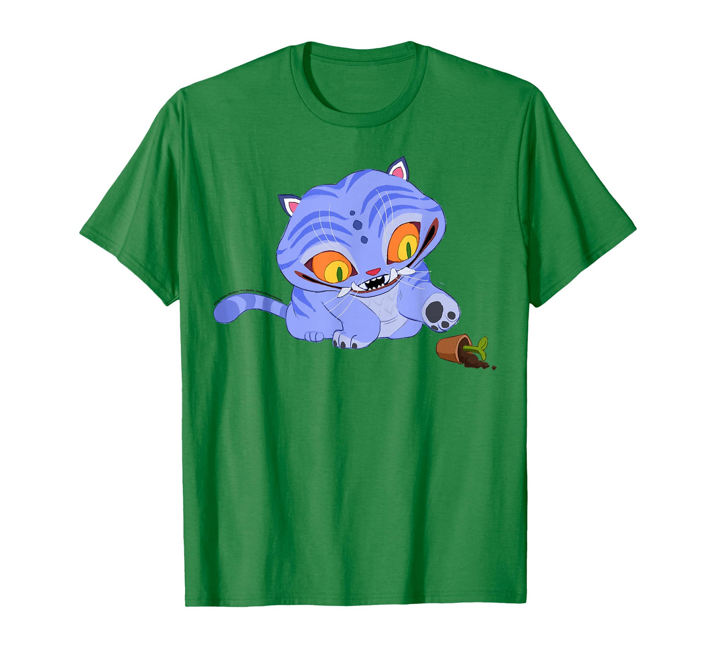 Kpop Demon Hunters Halloween Derpy Playing with Plant Vase T-Shirt