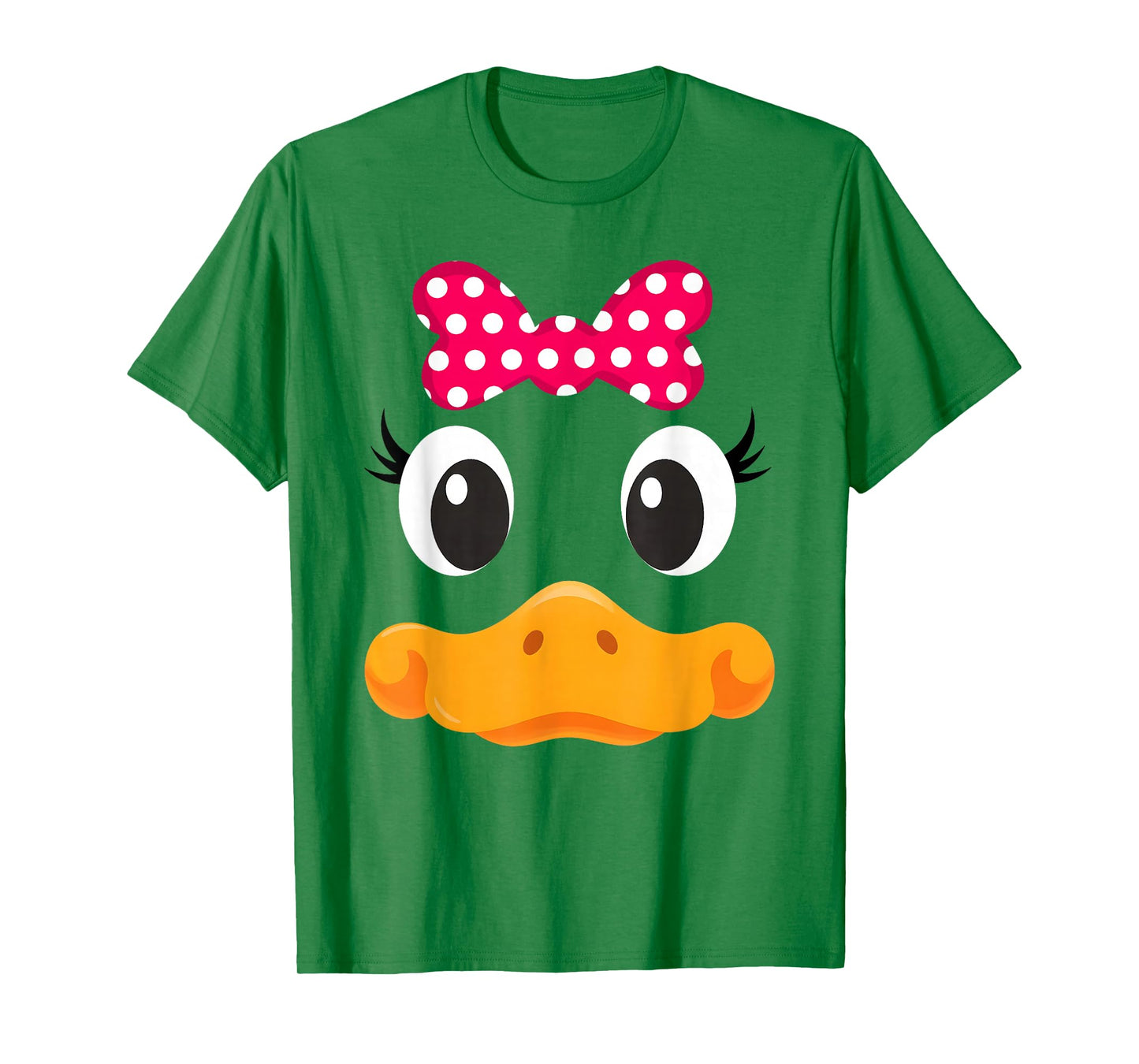 Yellow Duck Face Halloween Animal Costume Coquette Bow Girl T-Shirt