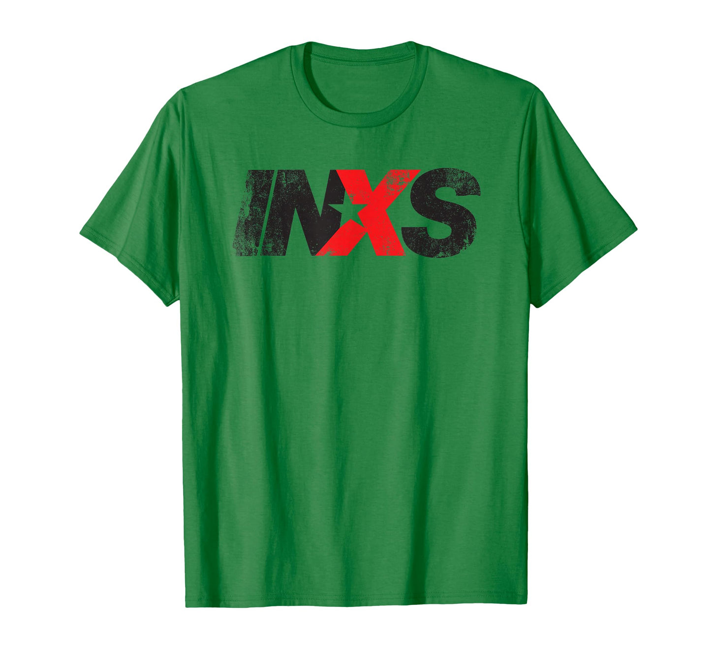 INXS – Distressed Logo On White T-Shirt