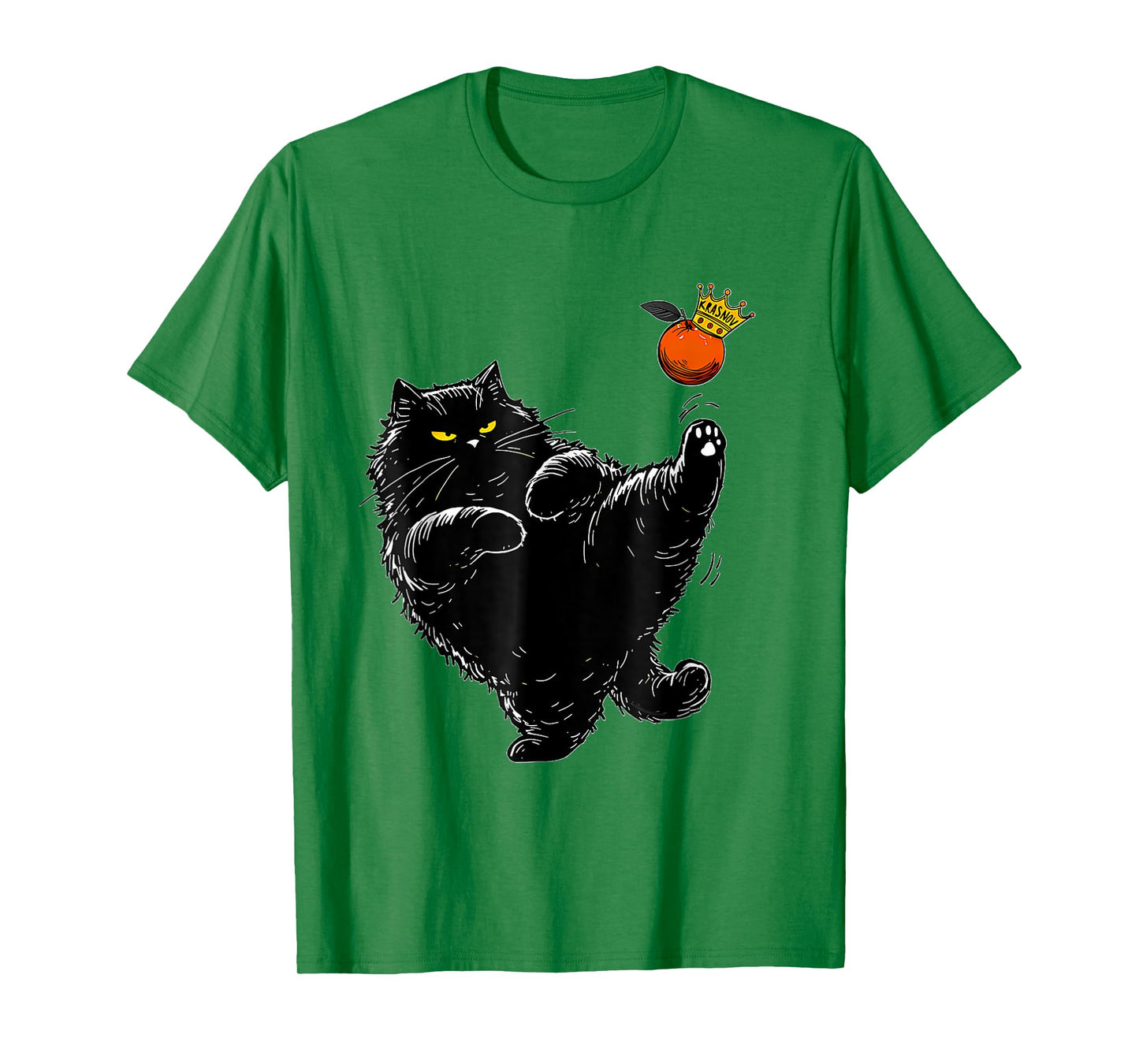 Funny 4th Of July Patriotic Cat Rejecting Kings In America Men Women Kids T-Shirt