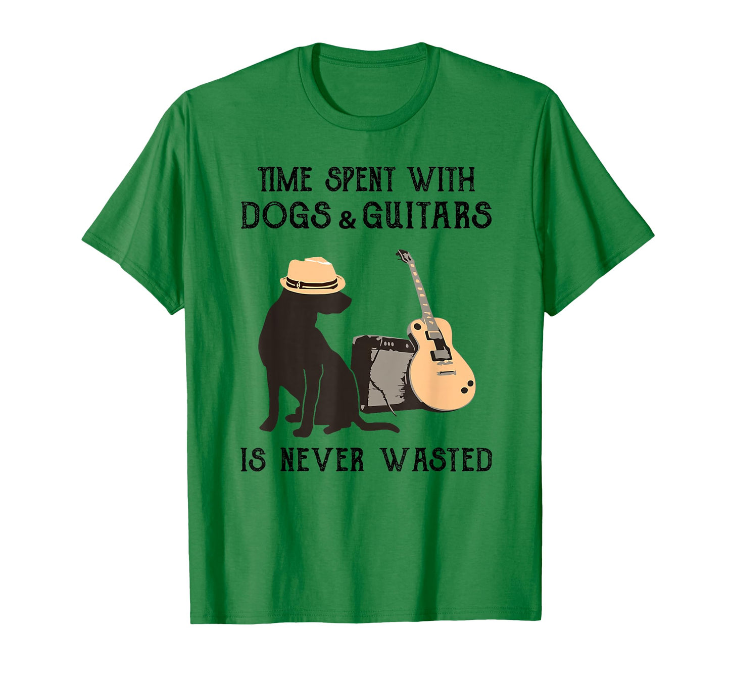 Time spent with dogs and guitars is never wasted T-Shirt