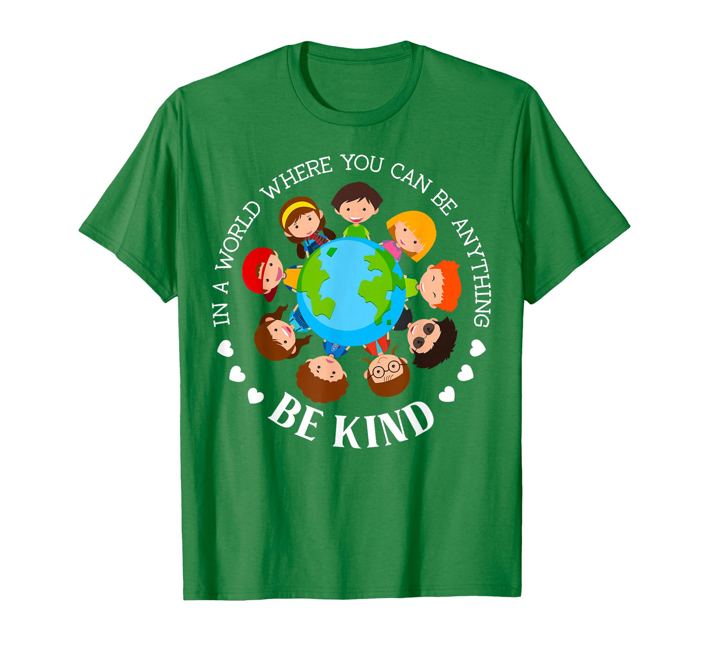 Kids Earth in A World Be Kind Unity Day Tee Anti Bullying T-Shirt