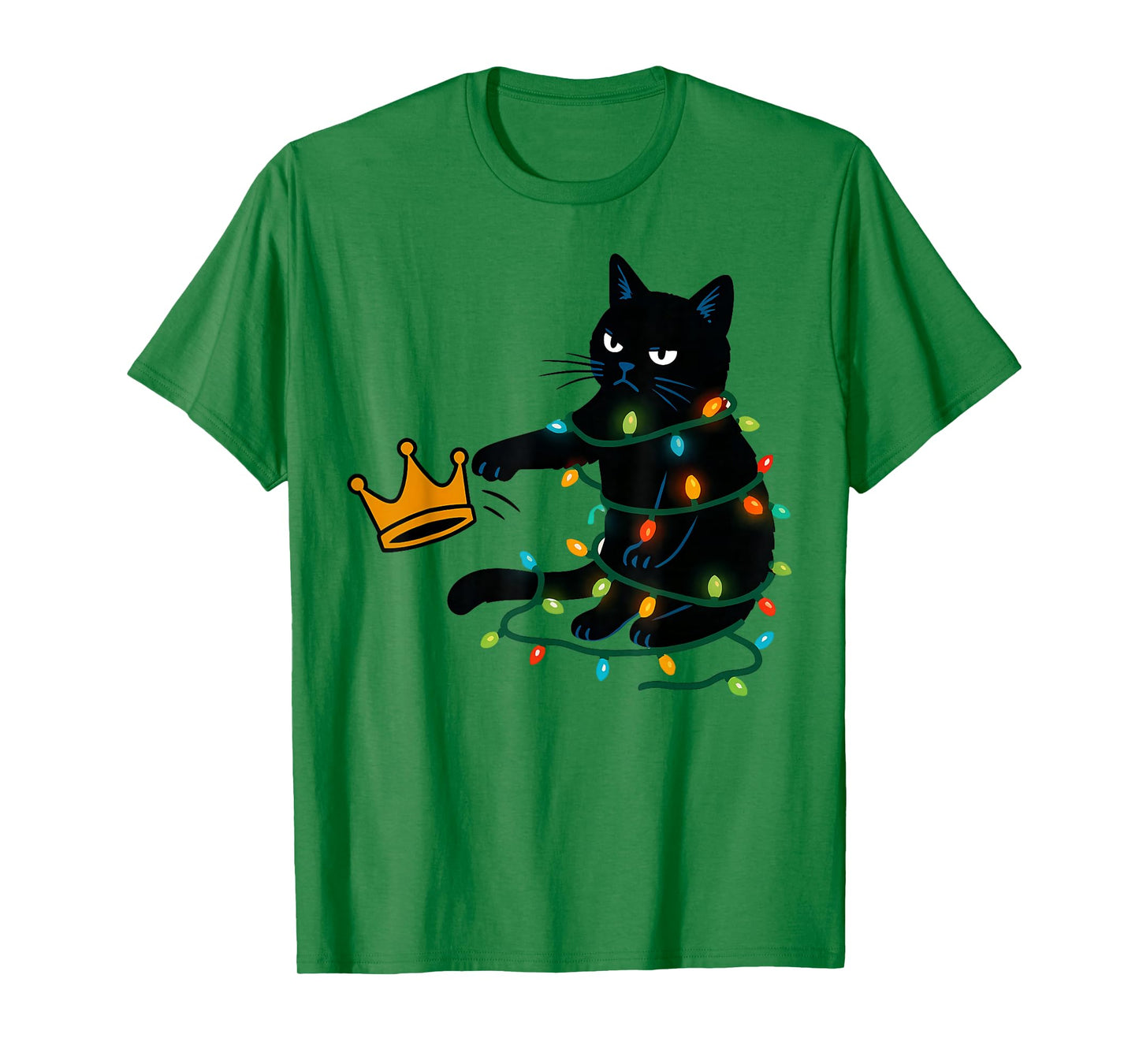 Funny Black Cat No Kings in America T-Shirt