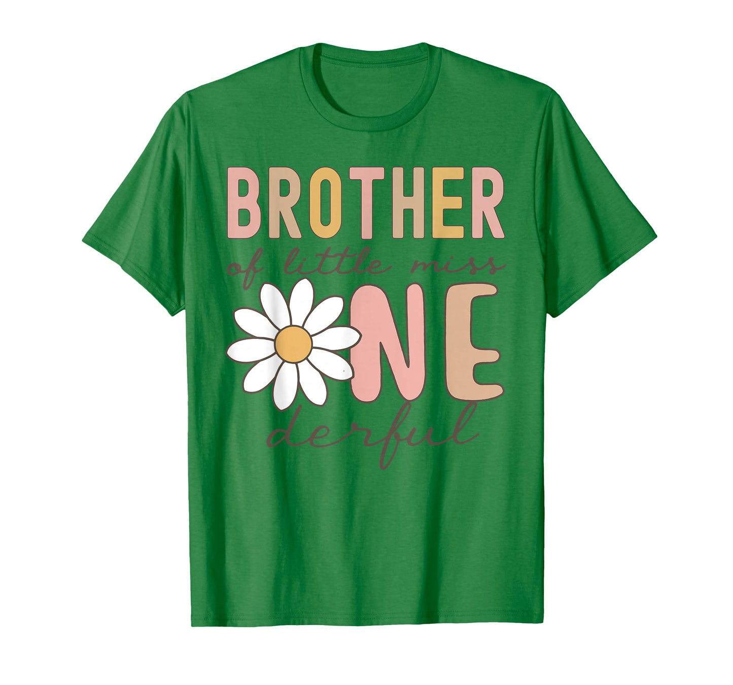 Brother of Little Miss Onederful First Birthday Daisy Family T-Shirt