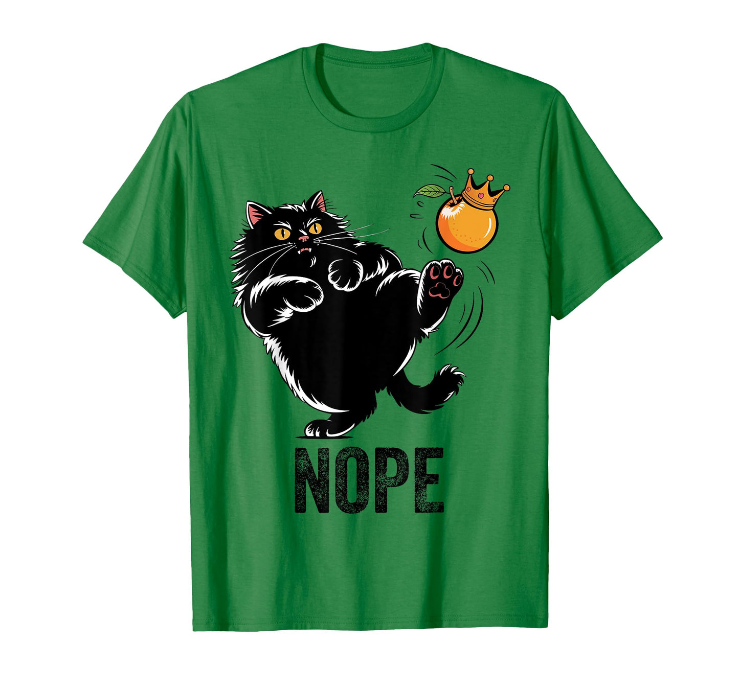 No Kings in America Funny Black Cat We The People T-Shirt