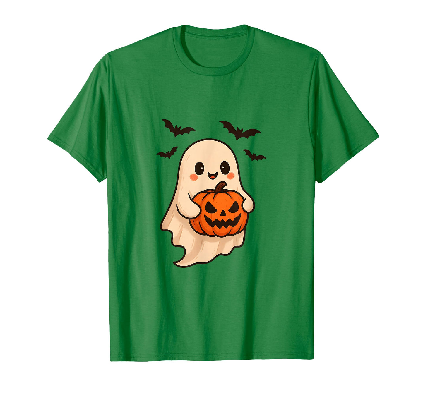 Cute Ghost with Pumpkin for Halloween Costume Party Spooky T-Shirt