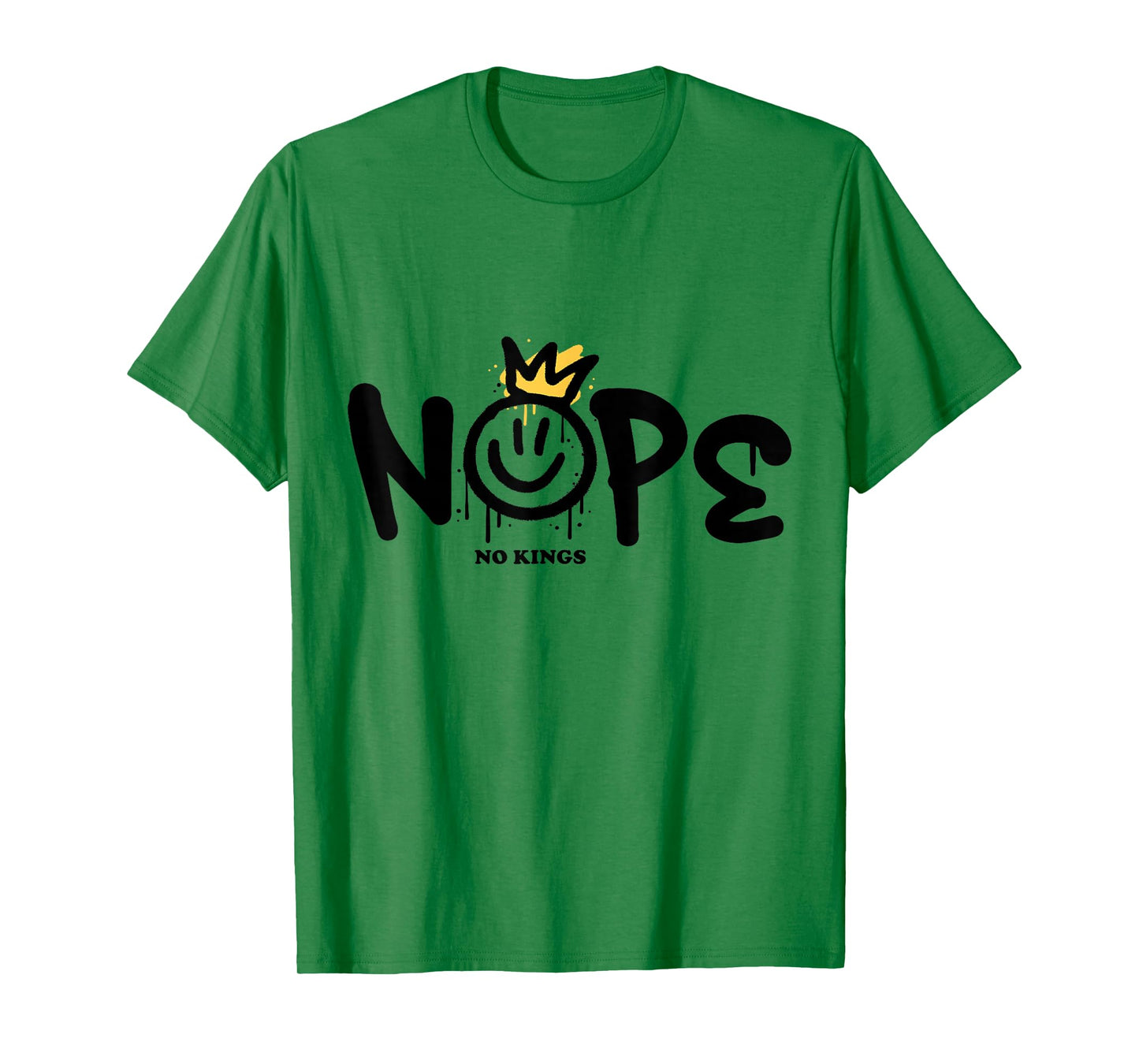 No Kings Day 2025 Protest Sign Smile Face Nope Men Women Kid T-Shirt
