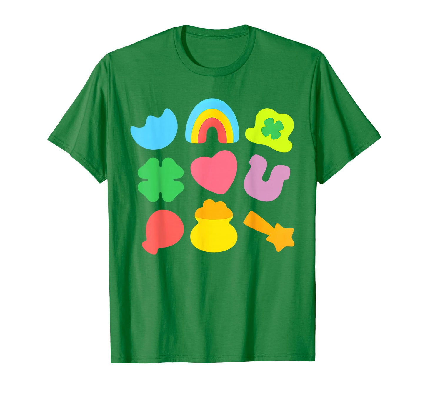 Lucky Charm Patricks Day Pot Of Gold Irish Shamrock Rainbow T-Shirt