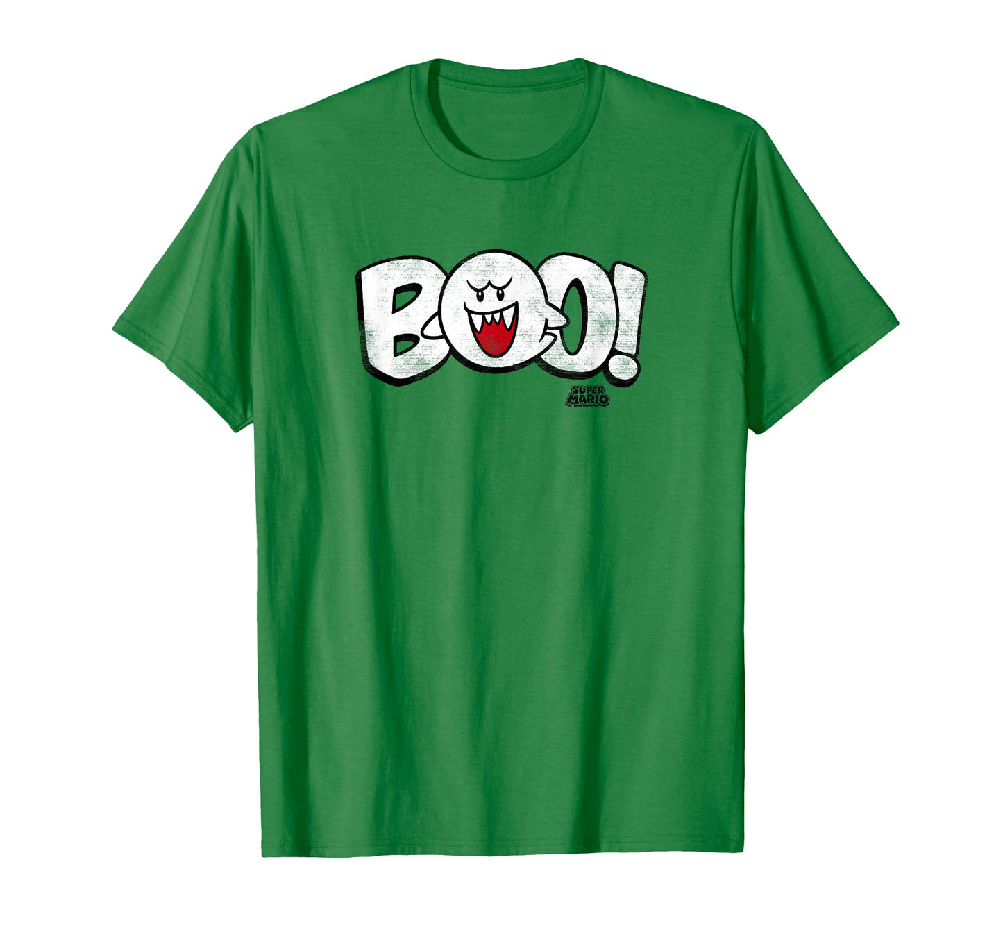 Super Mario Bros Halloween Boo Spooky Vintage Nintendo Logo T-Shirt