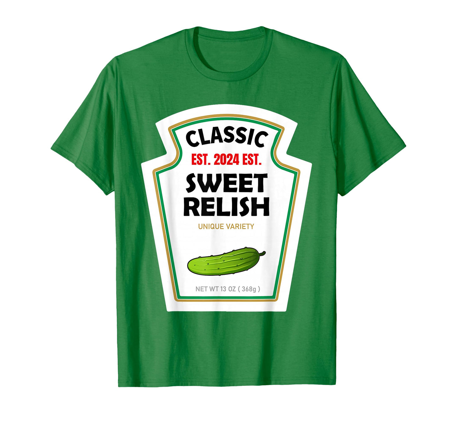 Sweet Relish DIY Halloween Costume Condiment Green Pickle T-Shirt