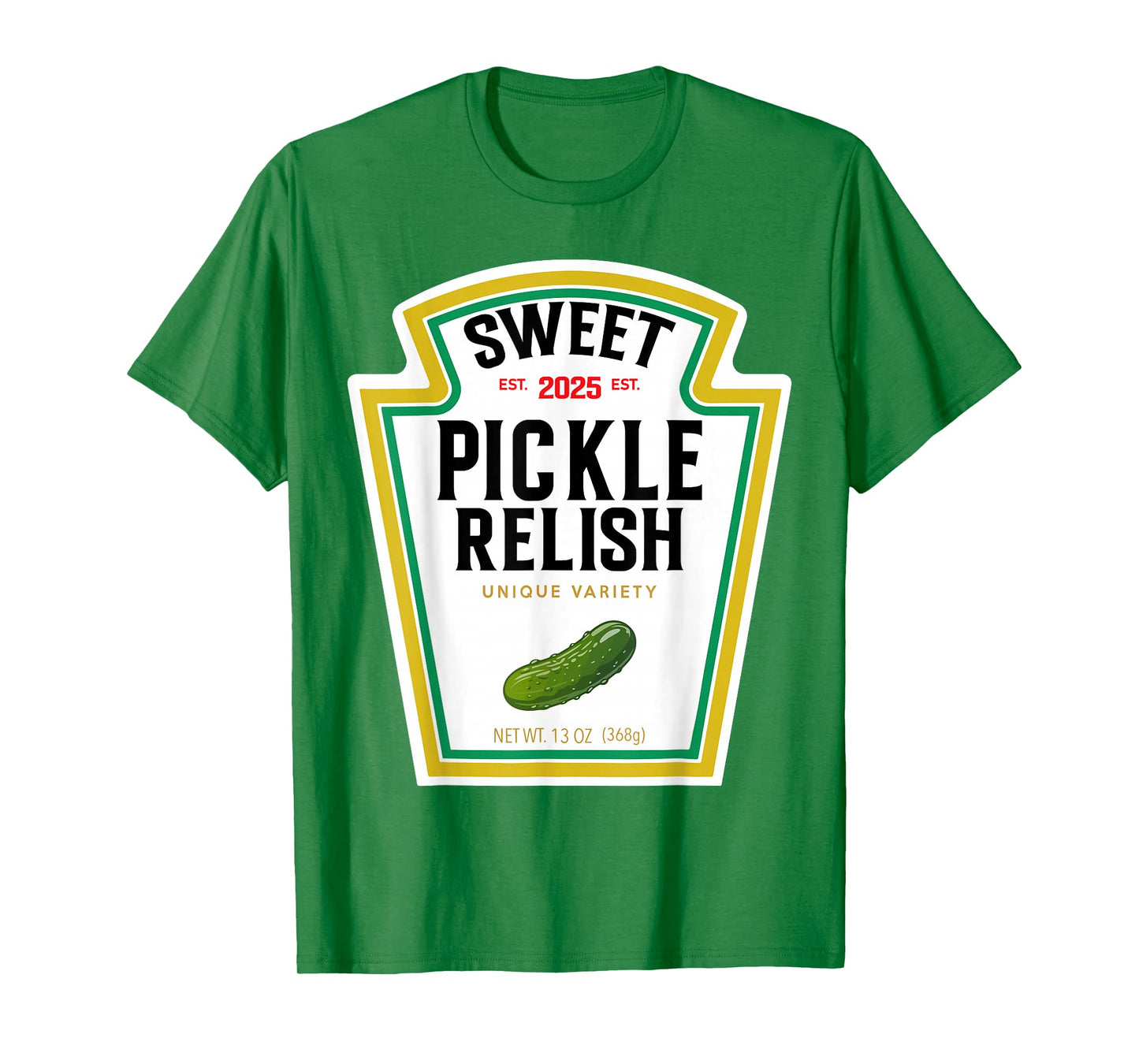 Sweet Relish Funny Halloween Condiment Green Pickle T-Shirt