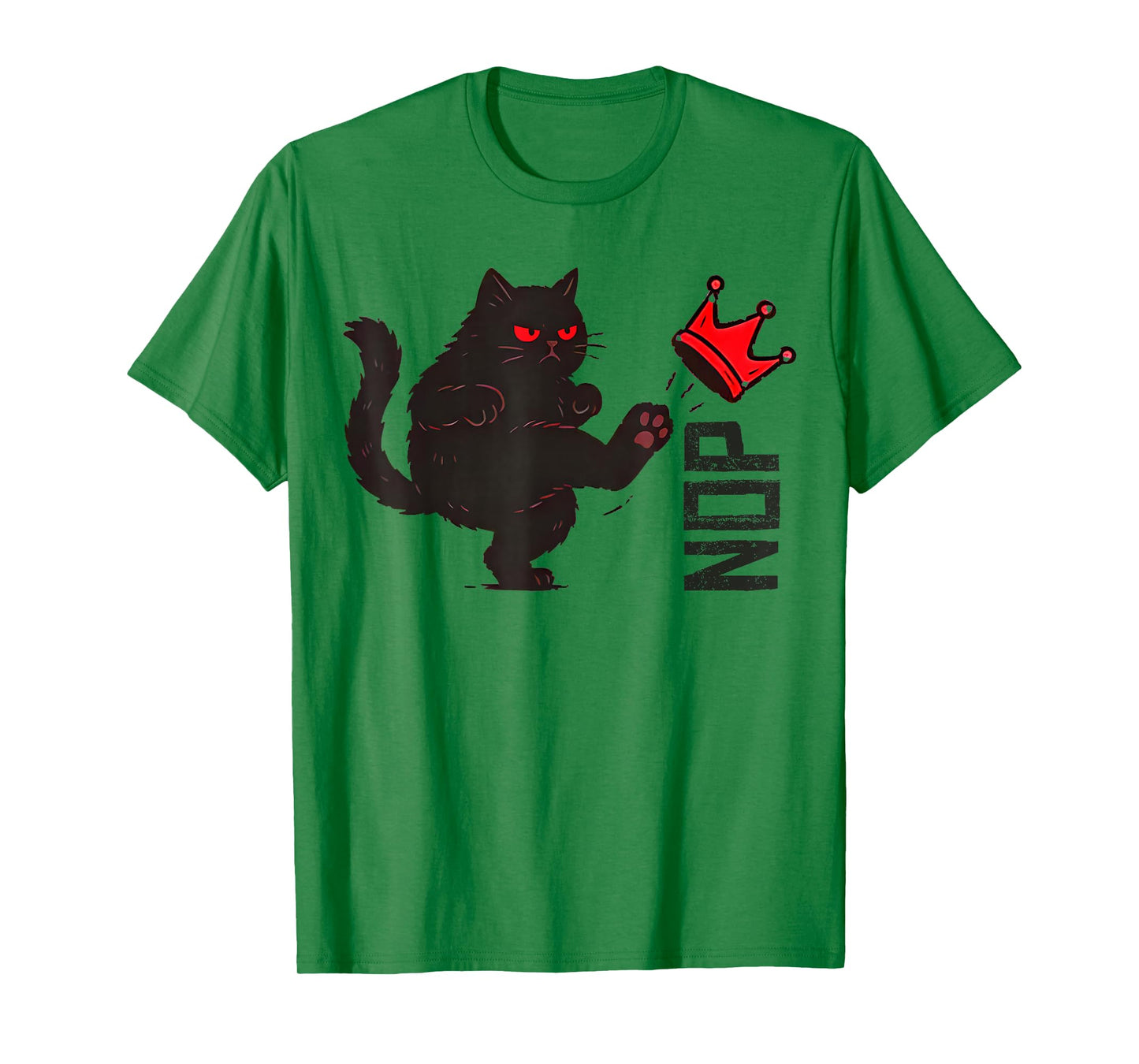 No Kings Protest Sign Vertical Black Cat Funny Cat T-Shirt
