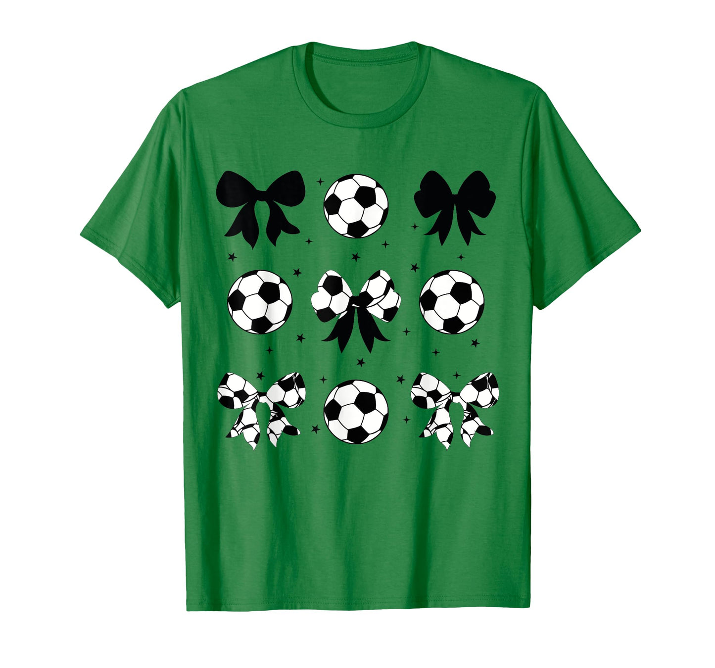 Vintage Coquette Soccer Bow Cheer Soccer Mama T-Shirt