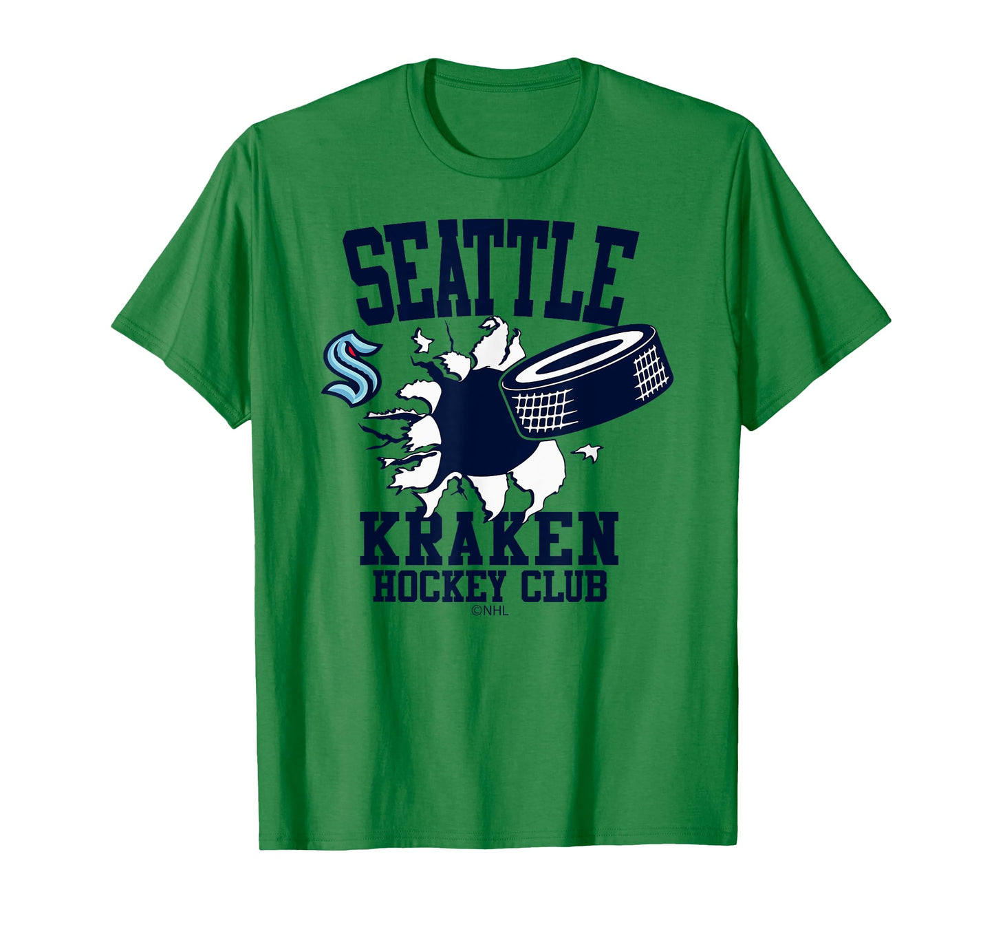 Seattle Kraken Hockey Puck Burst Gray Officially Licensed T-Shirt