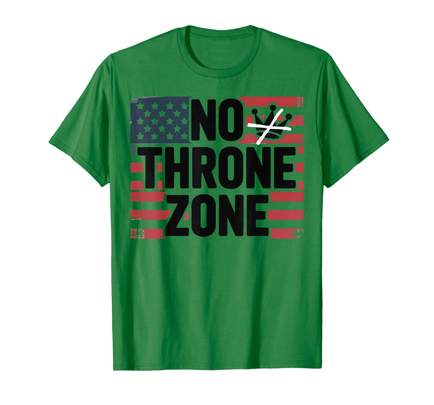 Patriotic American No Throne Zone No Kings T-Shirt