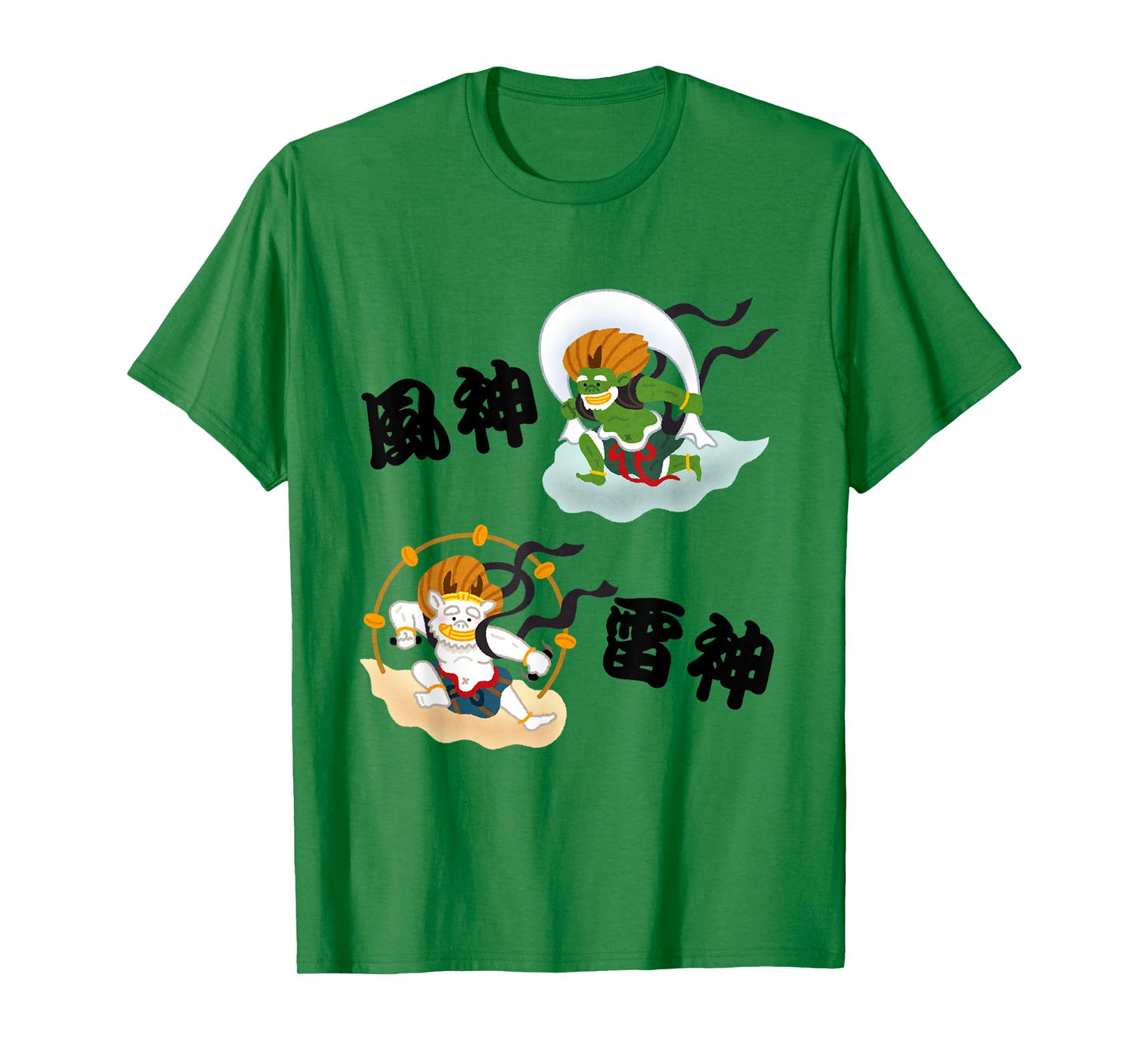 Fujin & Raijin Wind and Thunder Gods of Japan T-Shirt
