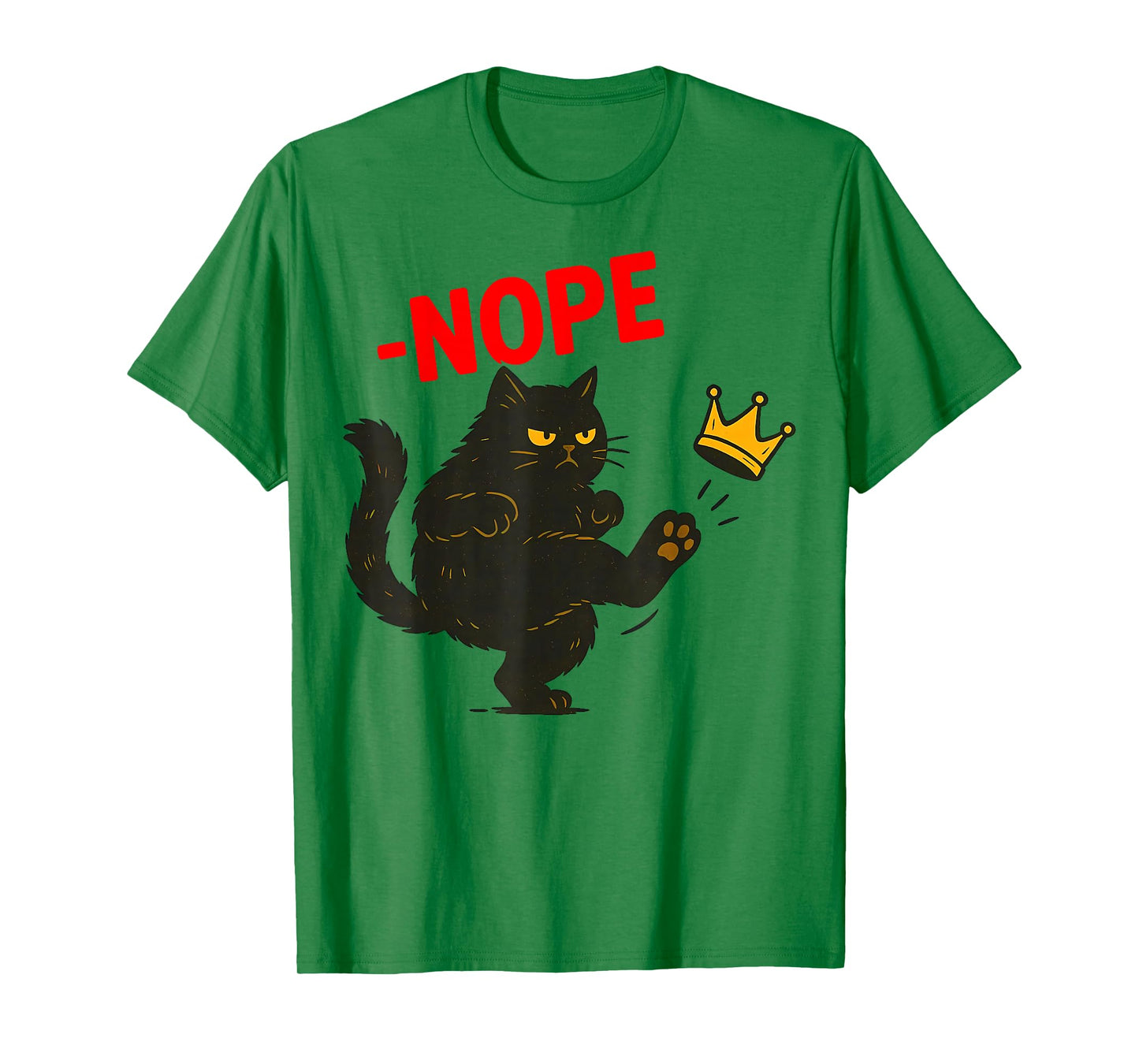 Funny No Kings in America Black Cat T-Shirt