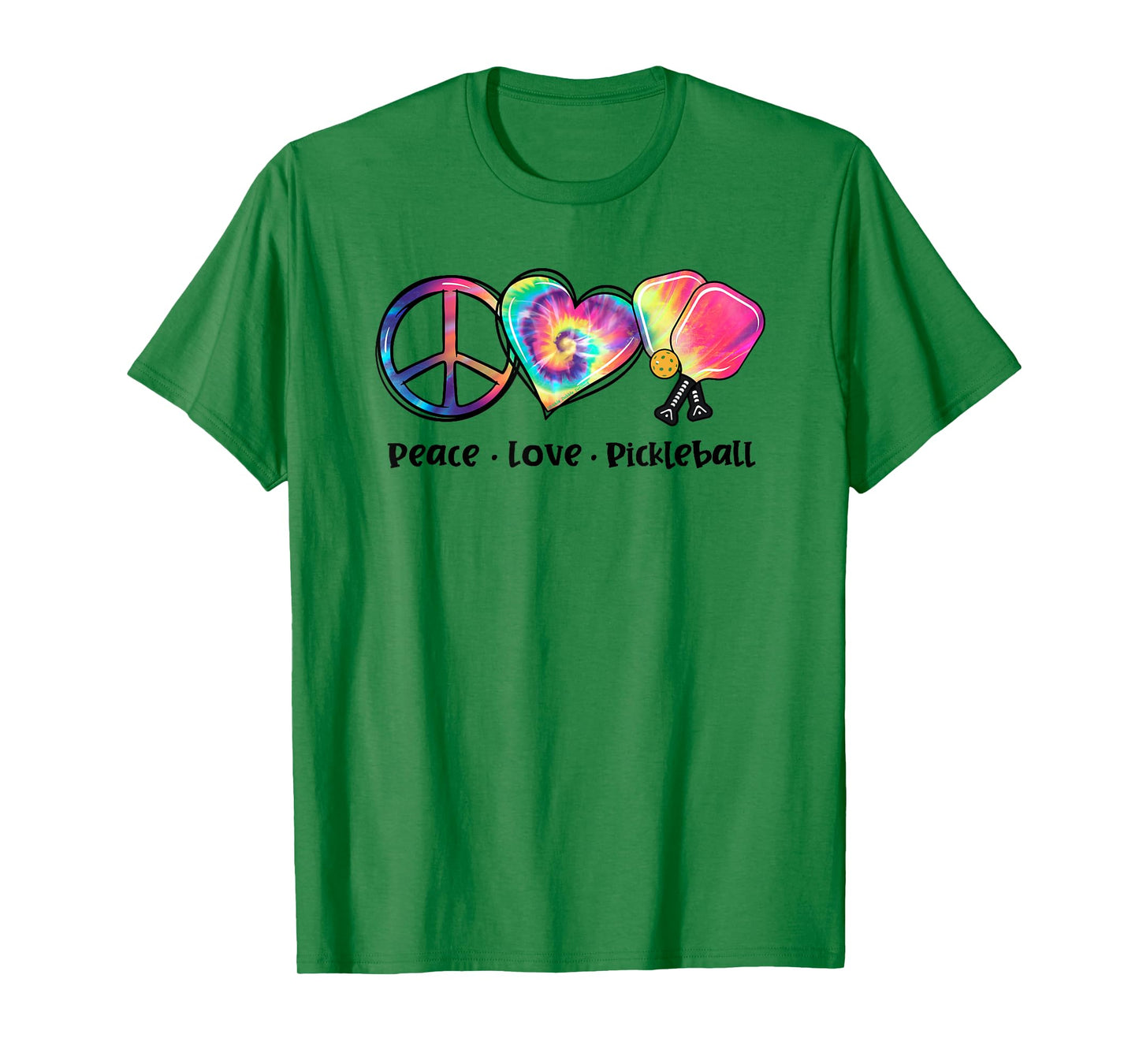 Tie Dye Peace Love Pickleball Lovers Cute Pickleball T-Shirt